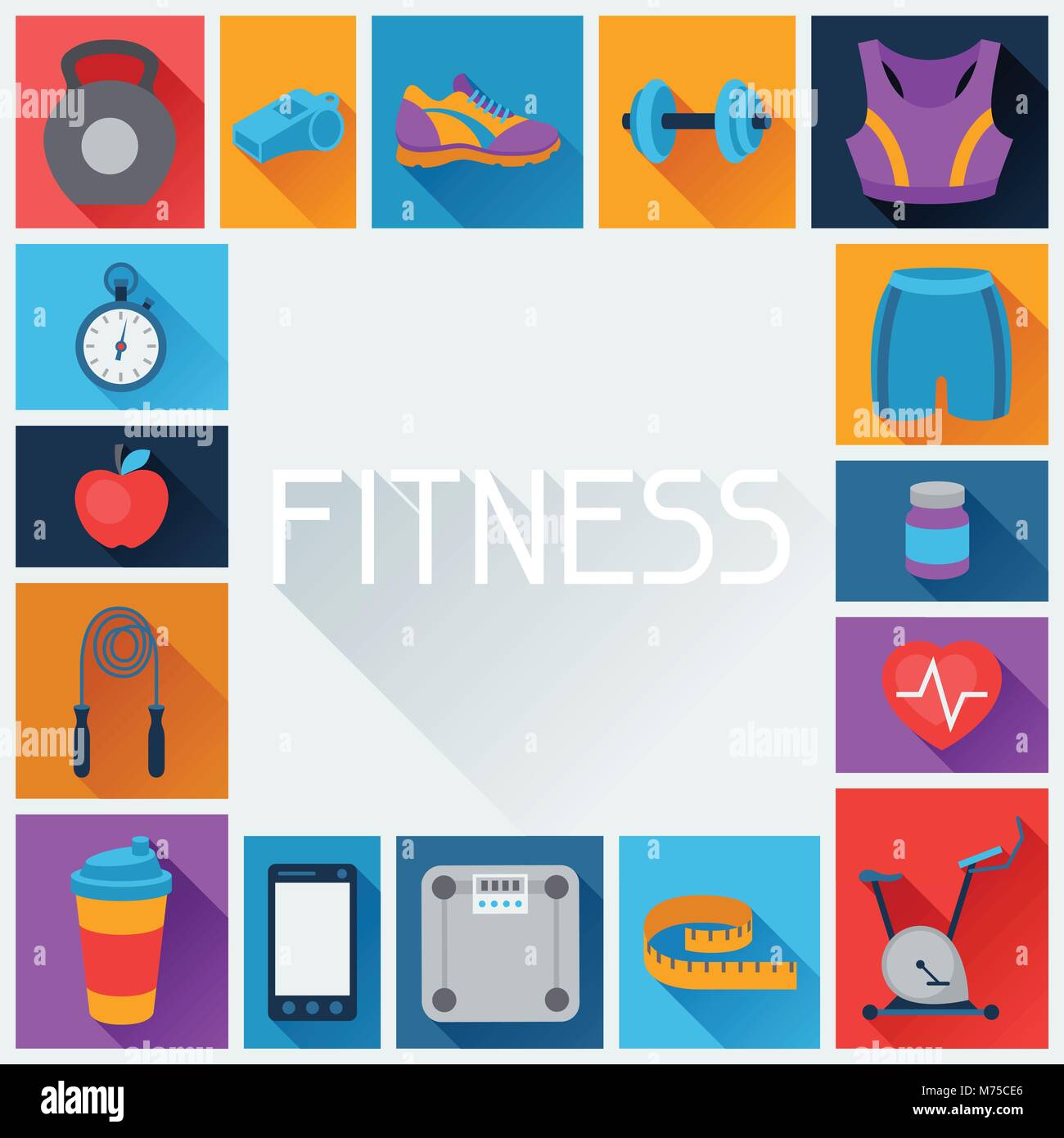 Premium Vector  Fitness lifestyle elements icons