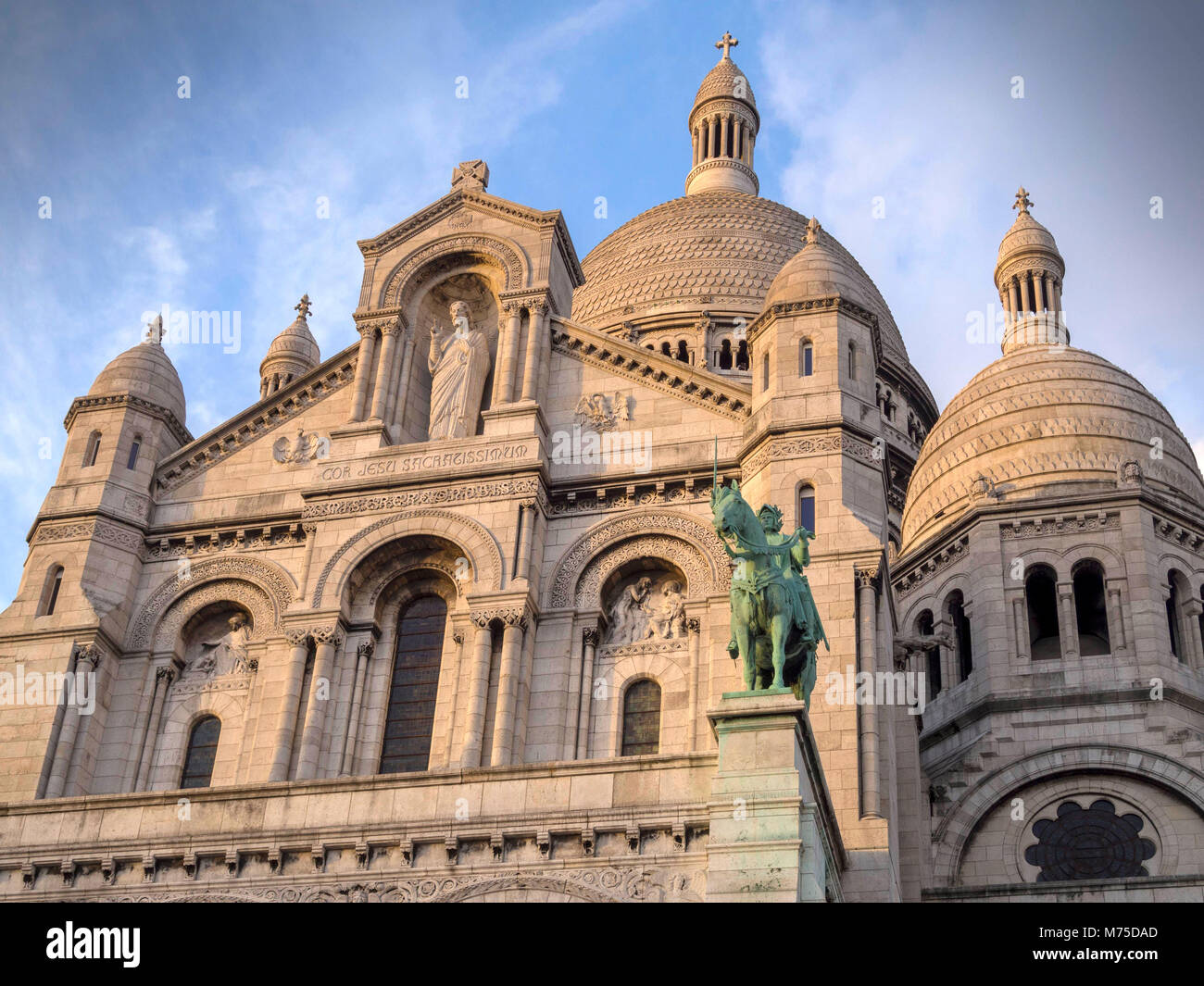 View of Basilica Sacre Coeur de Montmartre, Paris, France, Europe. Paris. Ile de France. France Stock Photo
