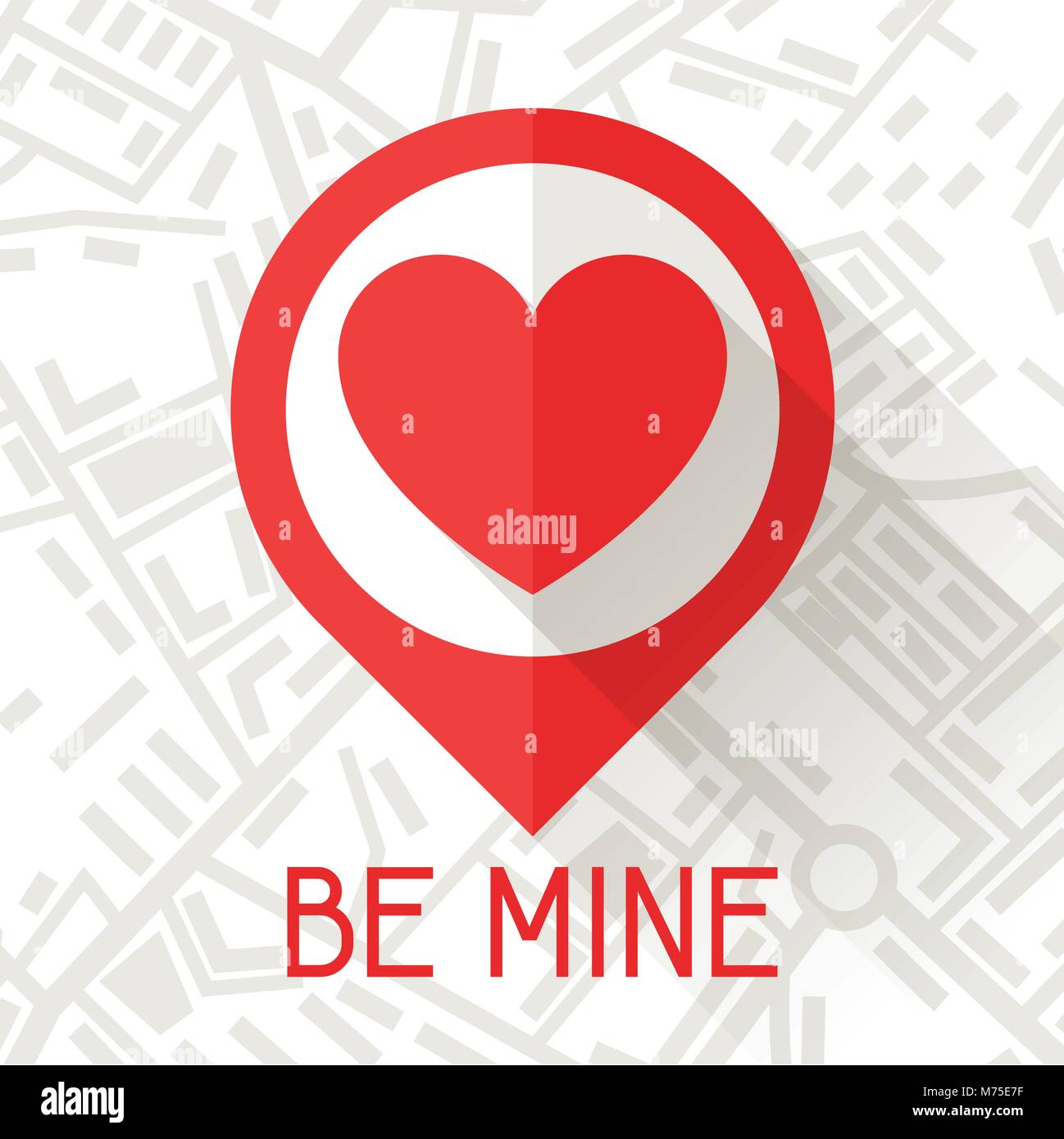 Happy Valentine's illustration in flat style Stock Vector Image & Art ...