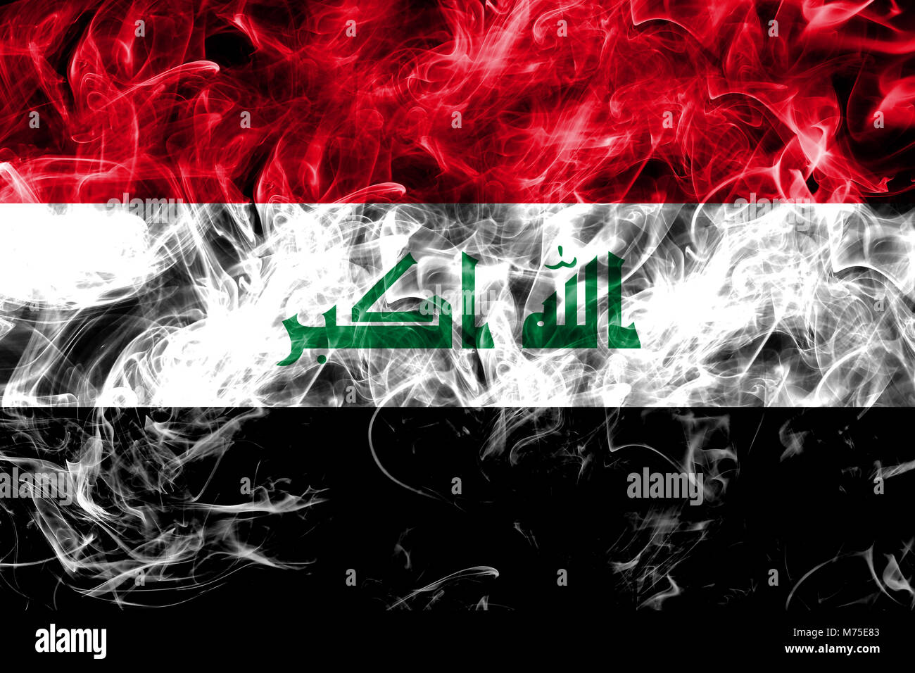 Iraq smoke flag Stock Photo - Alamy