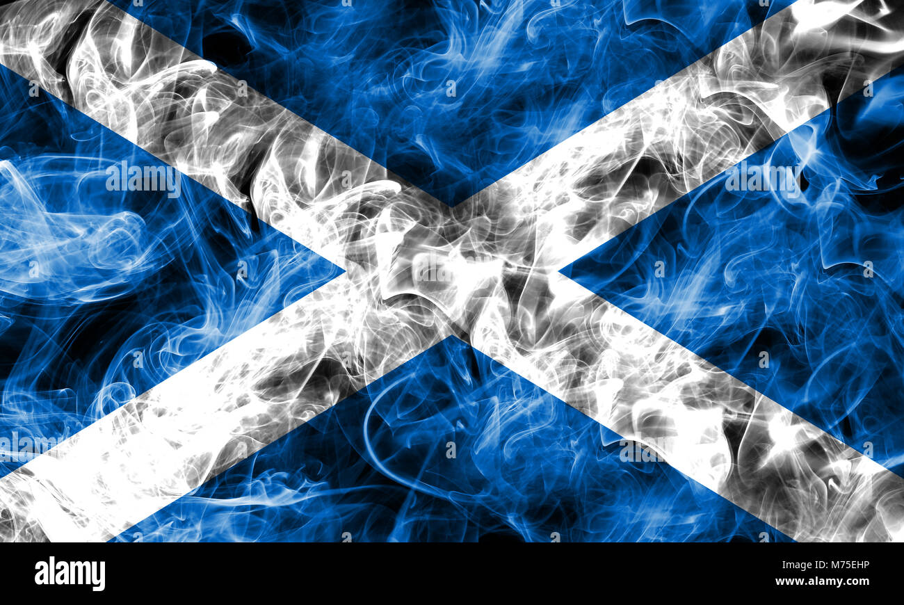Scotland smoke flag Stock Photo Alamy