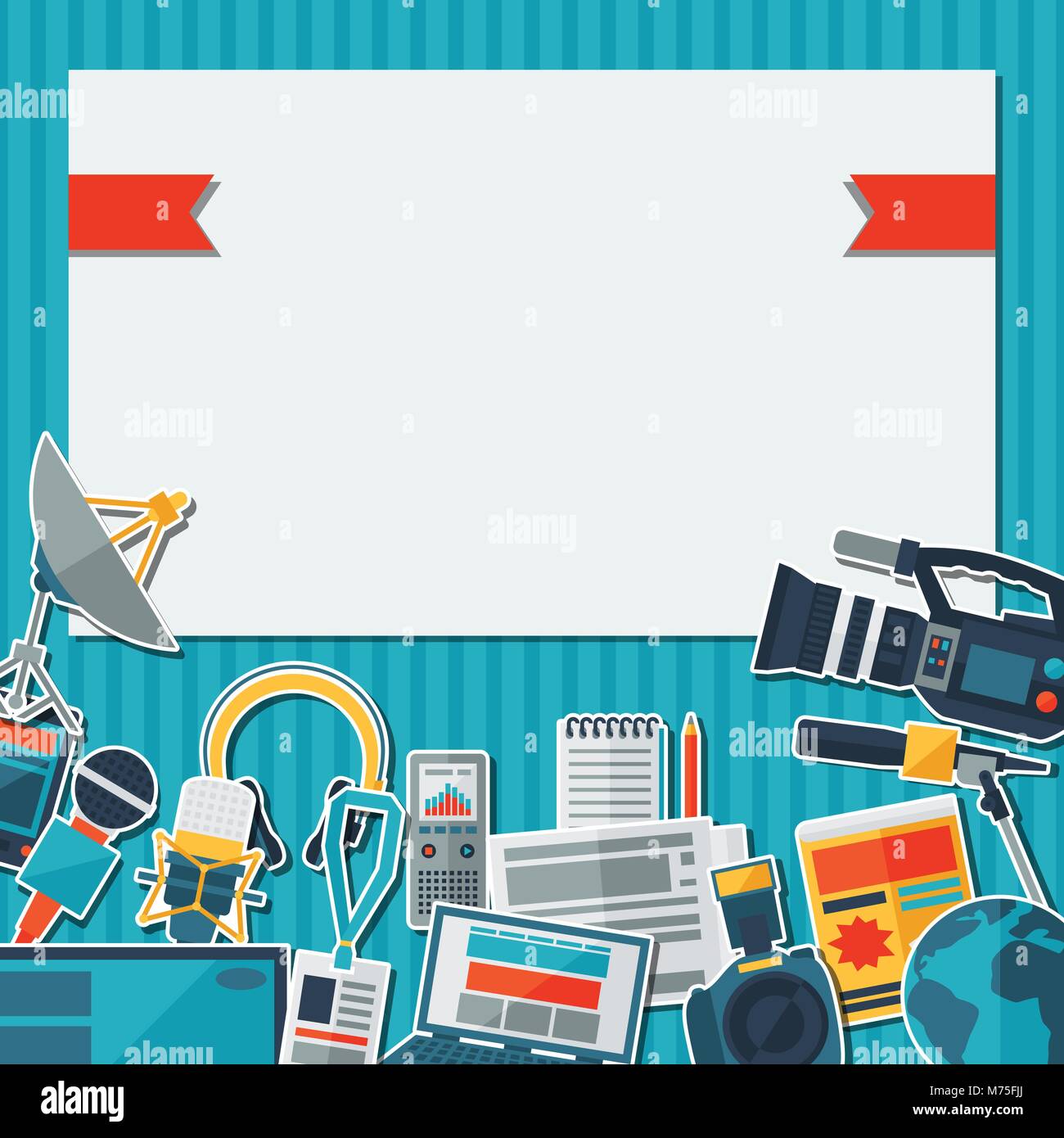 Background with journalism icons Stock Vector Image & Art Alamy