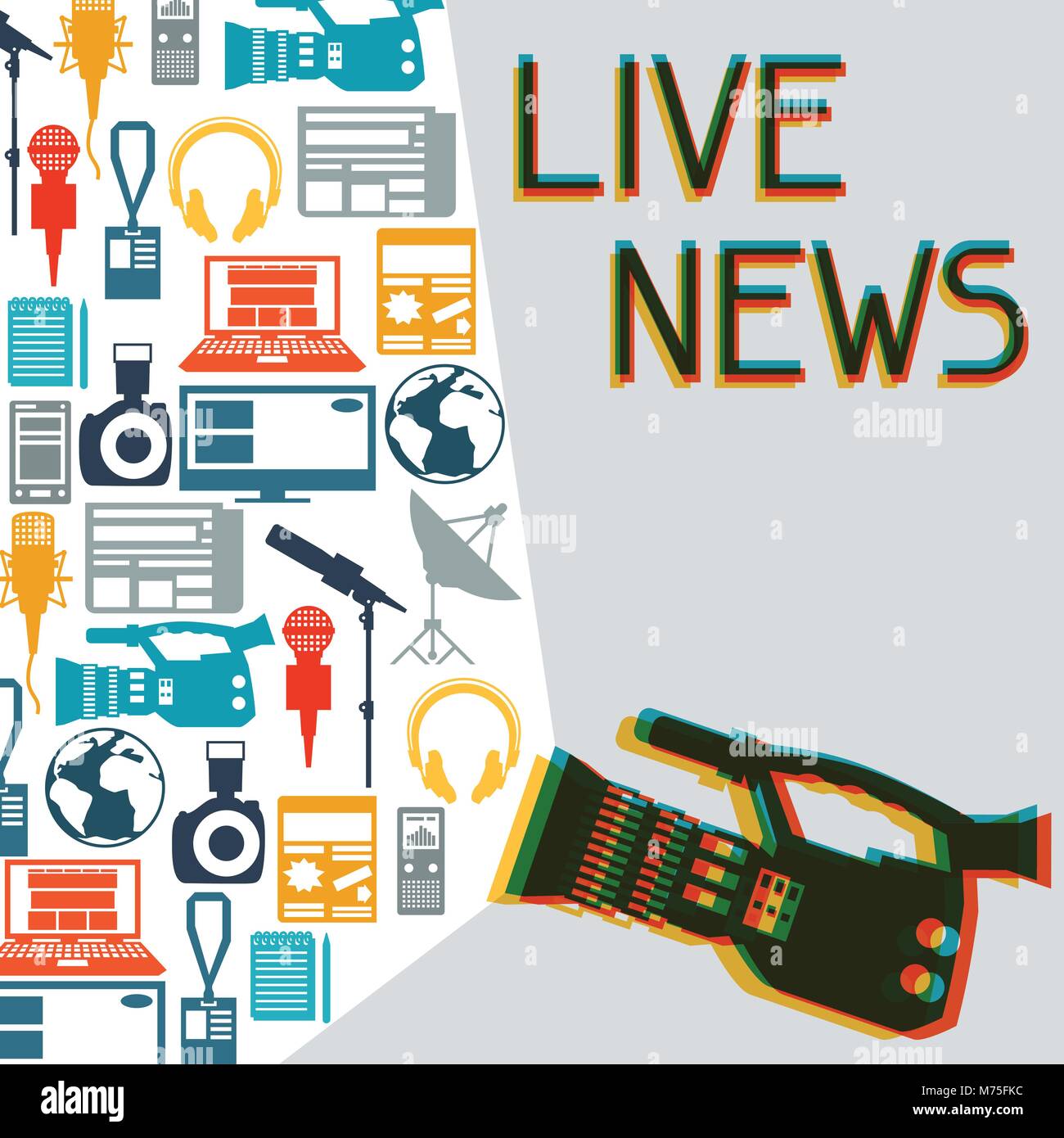 Background with journalism icons Stock Vector Image & Art Alamy