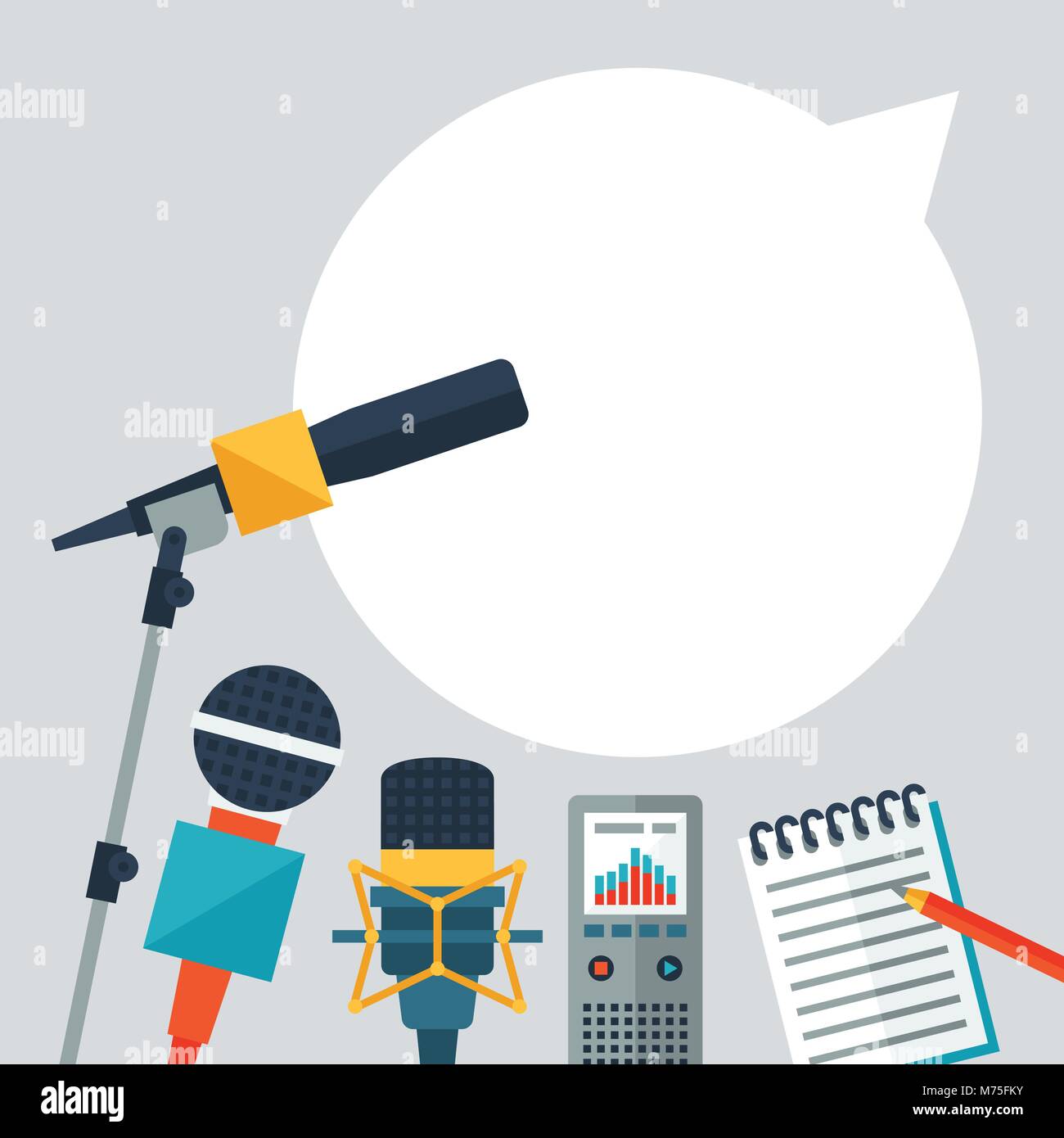 Background with journalism icons Stock Vector Image & Art Alamy