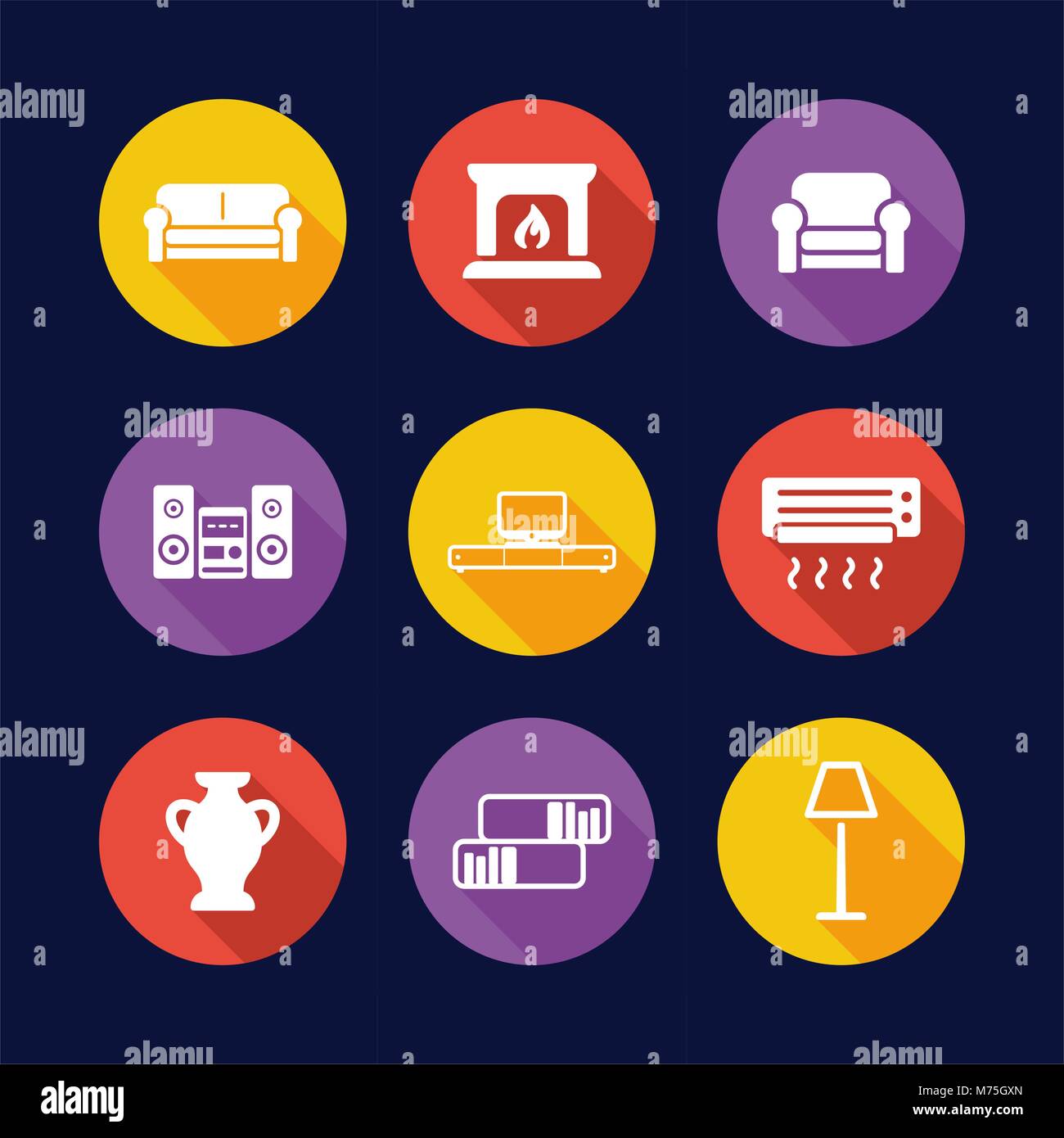 Reclining chair living room Stock Vector Images - Alamy