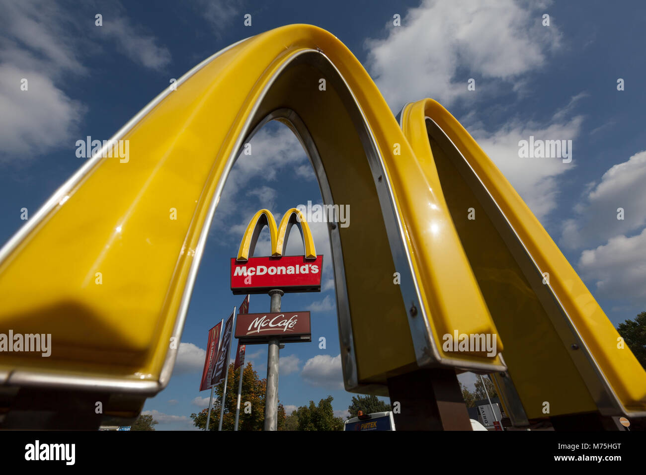 McDonald's Signs outside Restaurant Stock Photo - Alamy