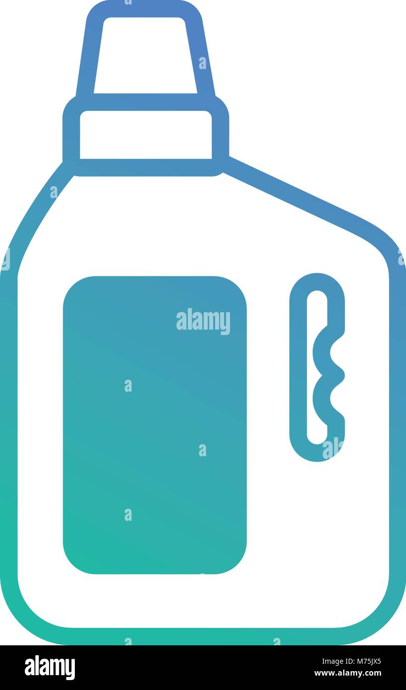 laundry soap bottle with measuring cap over white background vector