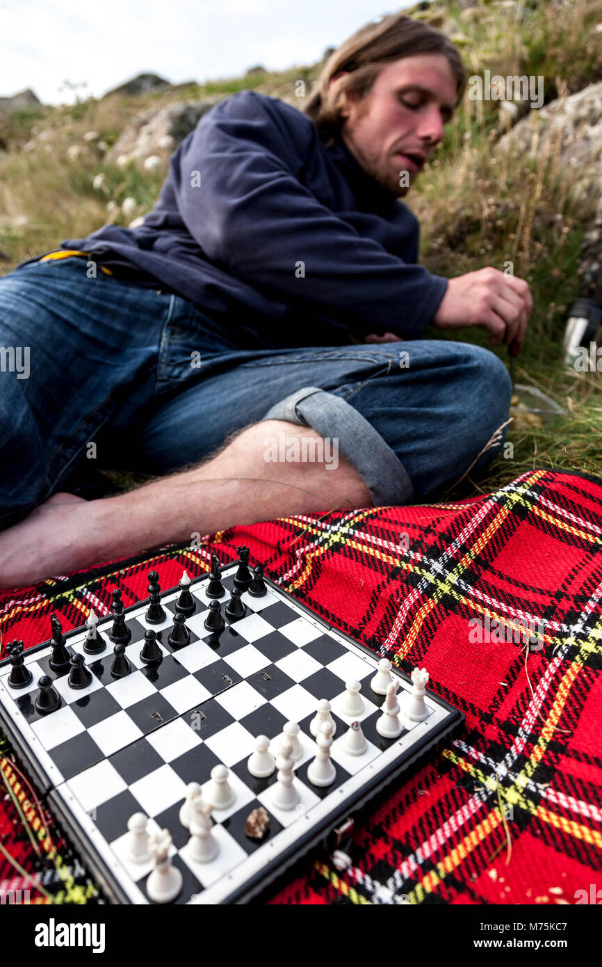 Playing chess at the beach hi-res stock photography and images - Alamy