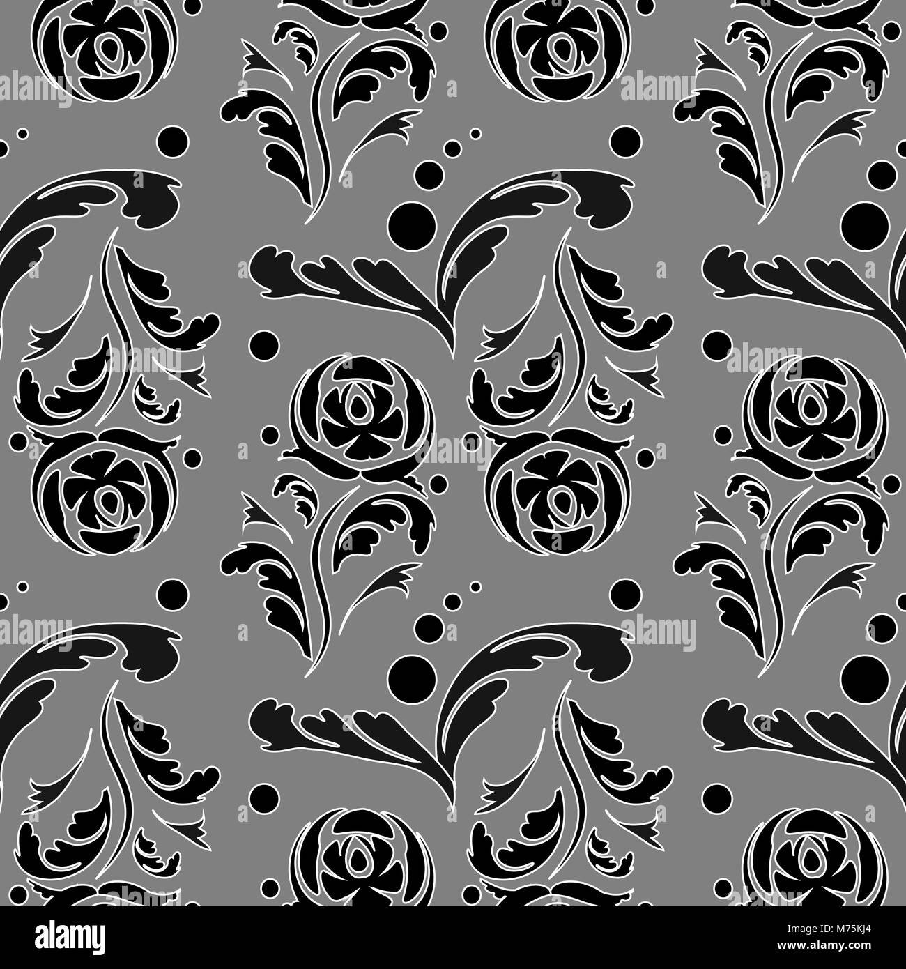 Ornamental floral background. Seamless pattern for your design