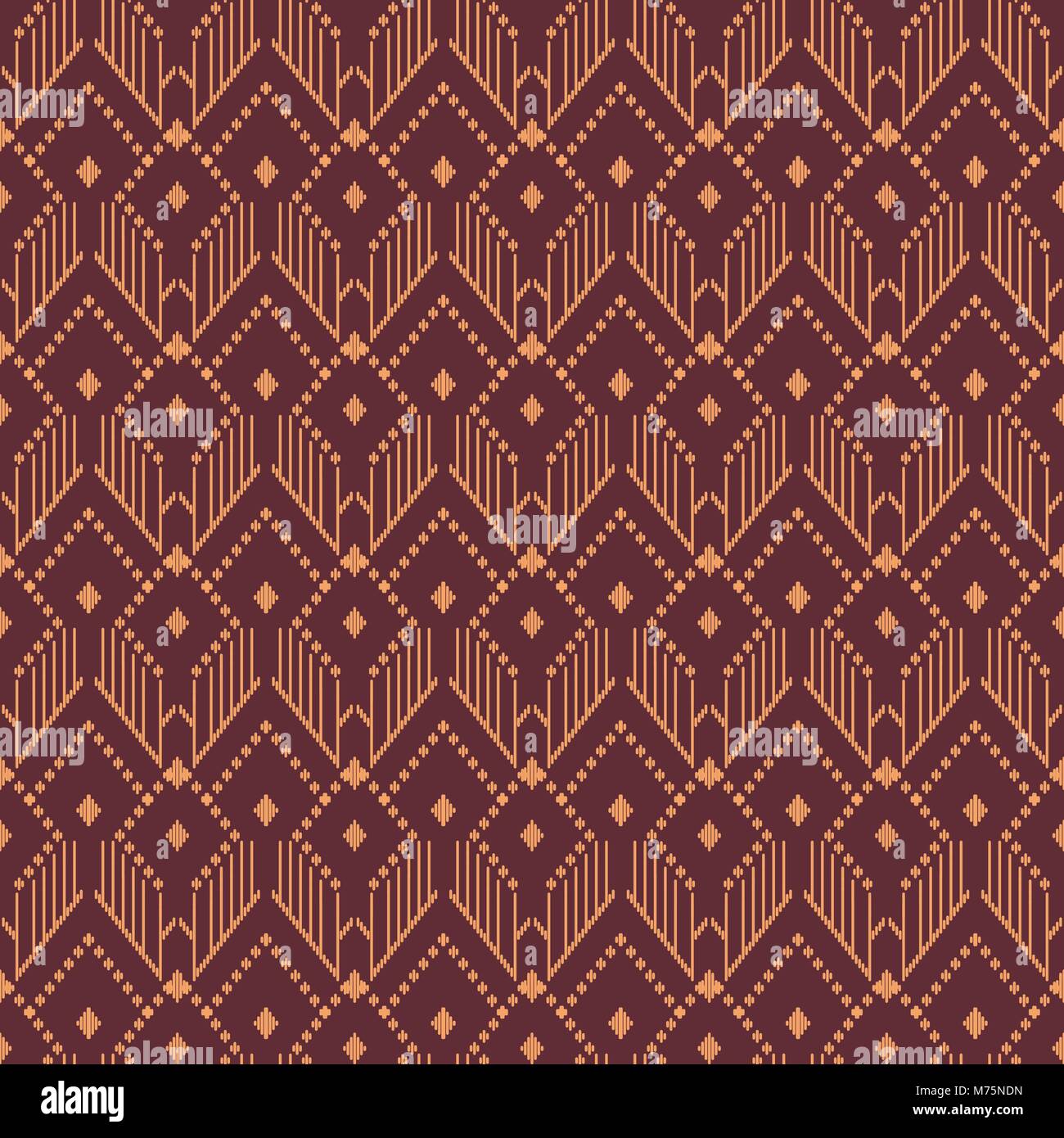 Seamless background southeast Asian retro aboriginal traditional art ...