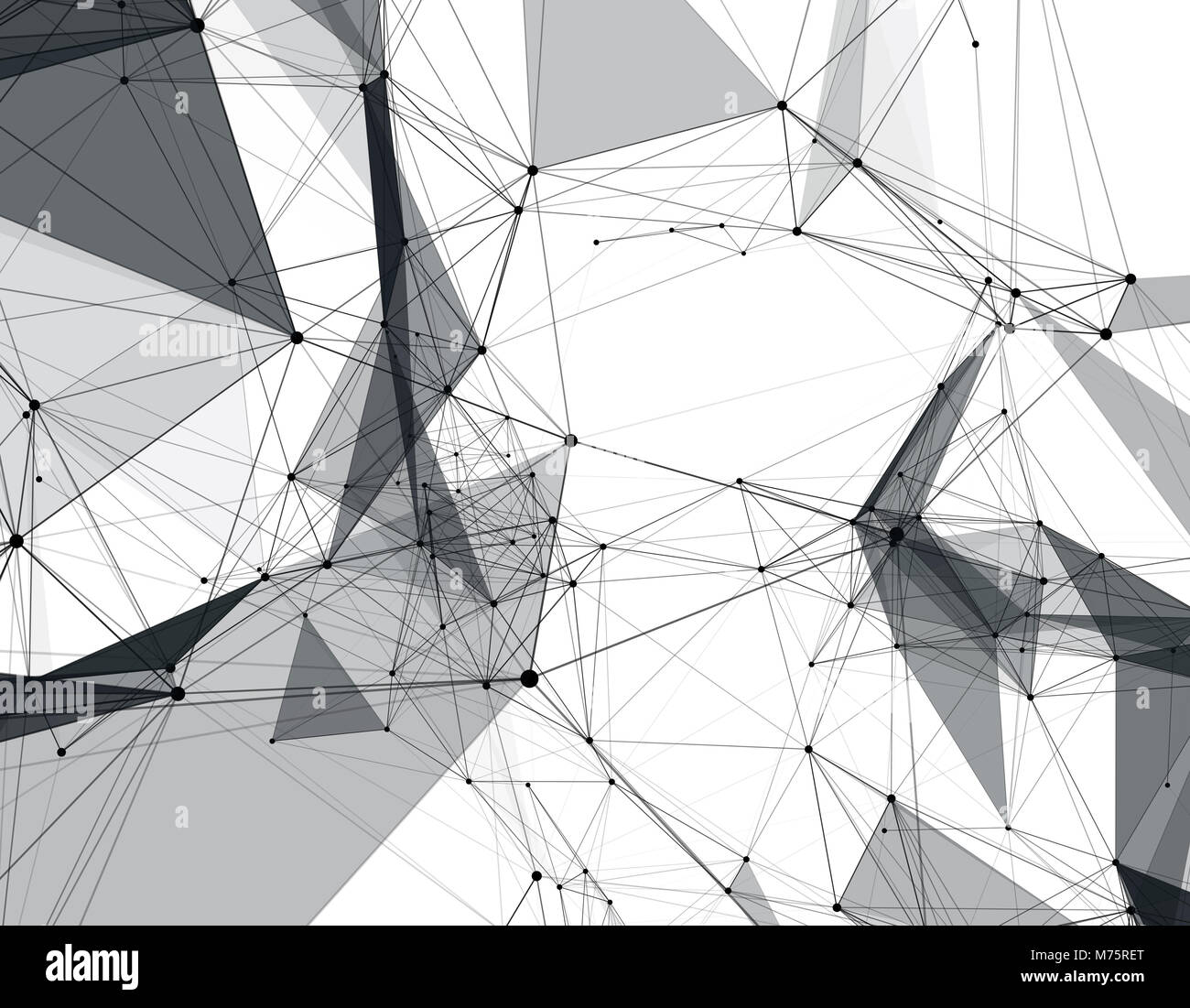 3D spatial connection, network data matrix, future technology, network ...