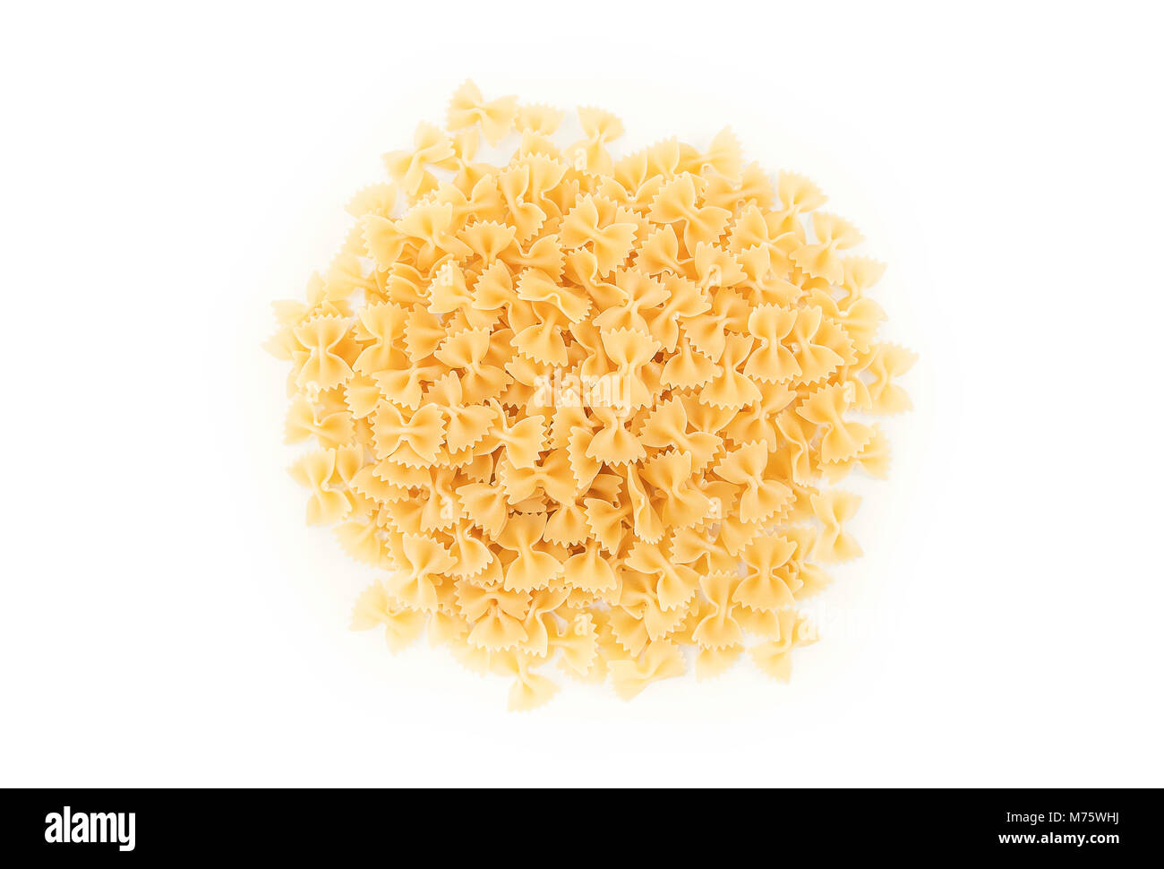 Macaroni from hard wheat varieties in the form of butterflies. Stock Photo
