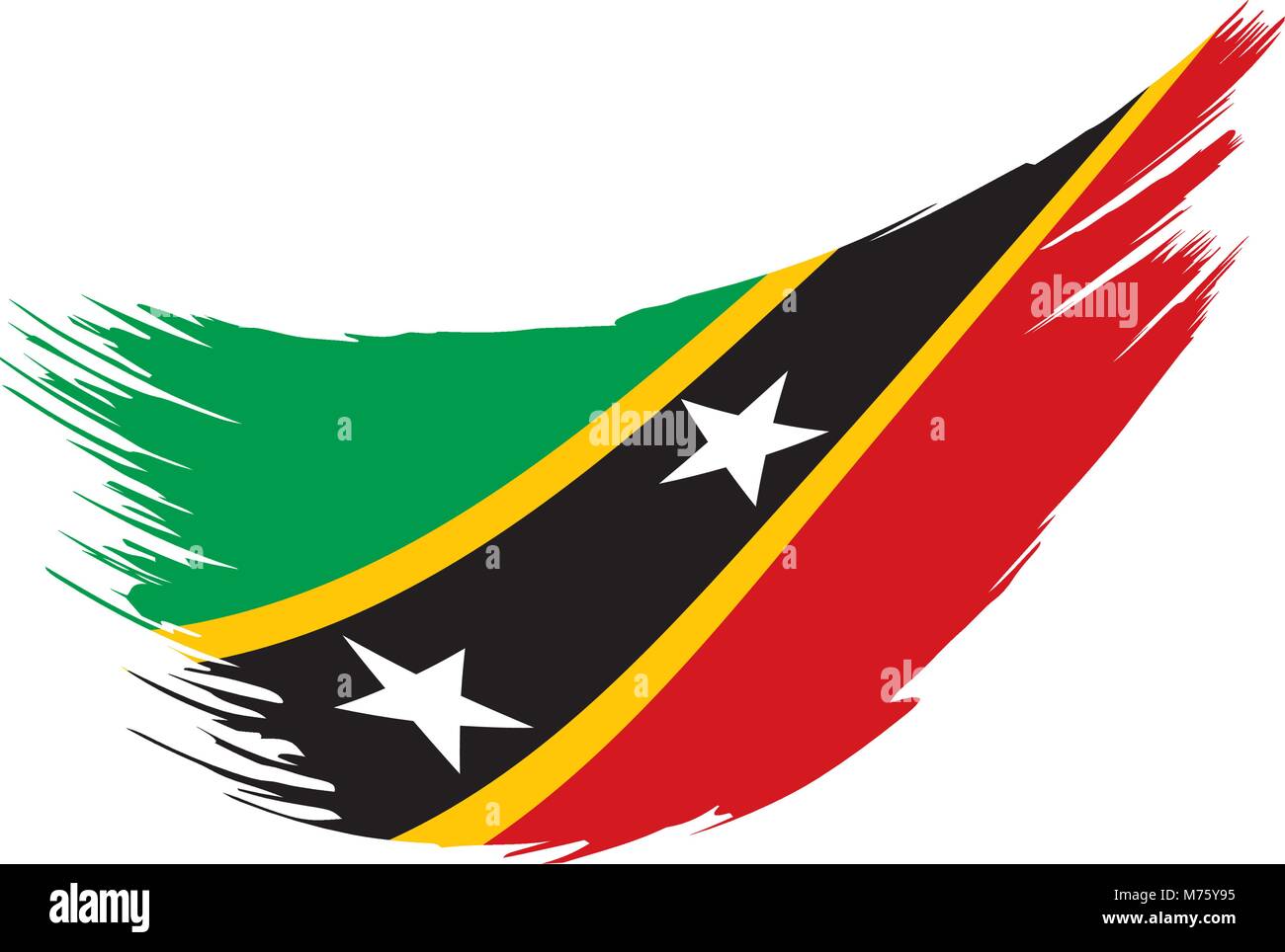 Saint Kitts and Nevis flag Stock Vector Image & Art - Alamy