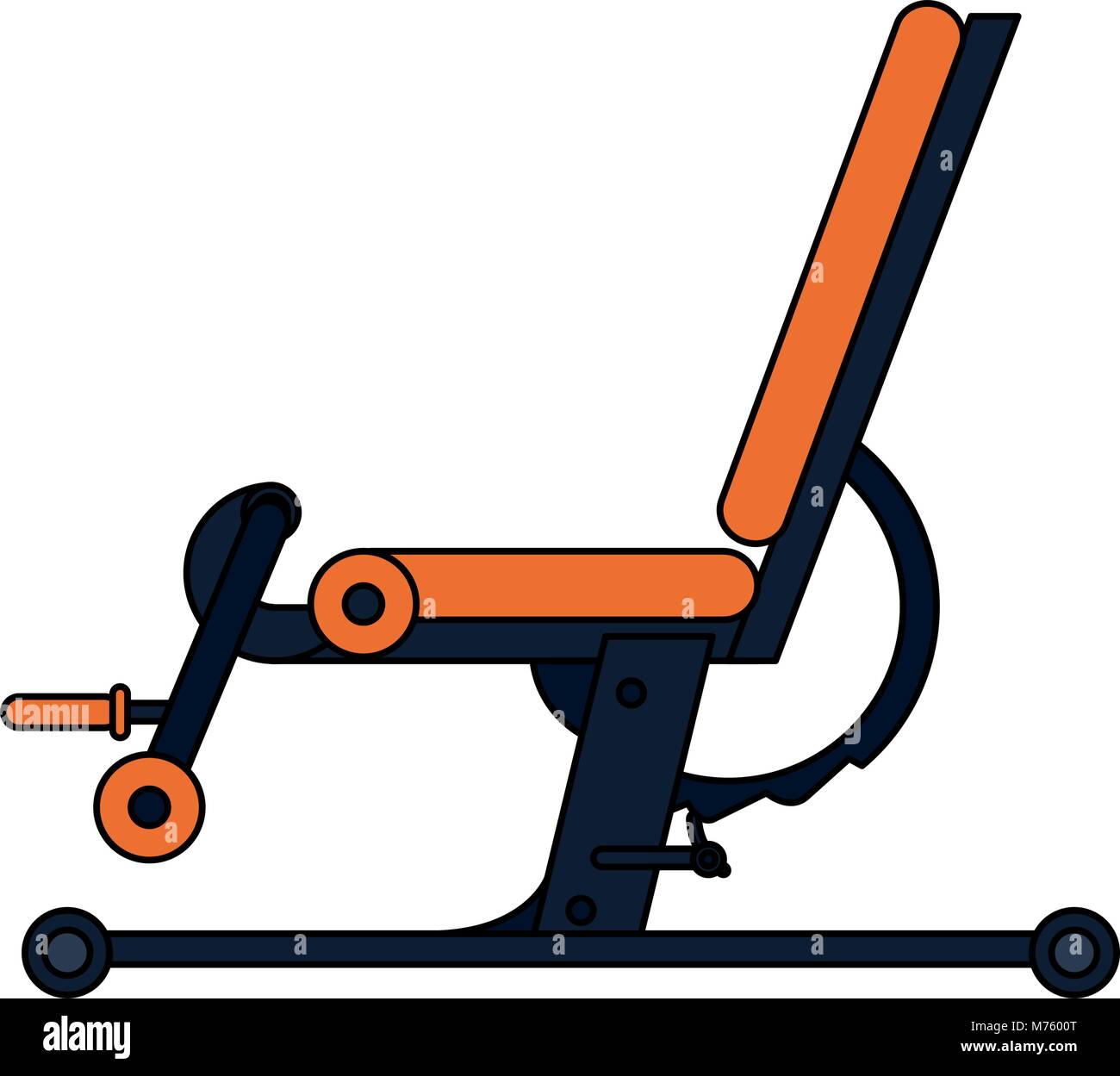 Gym bench equipment vector illustration graphic design Stock Vector
