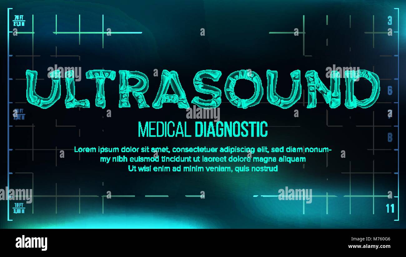 Ultrasound Banner Vector Medical Background Transparent Roentgen