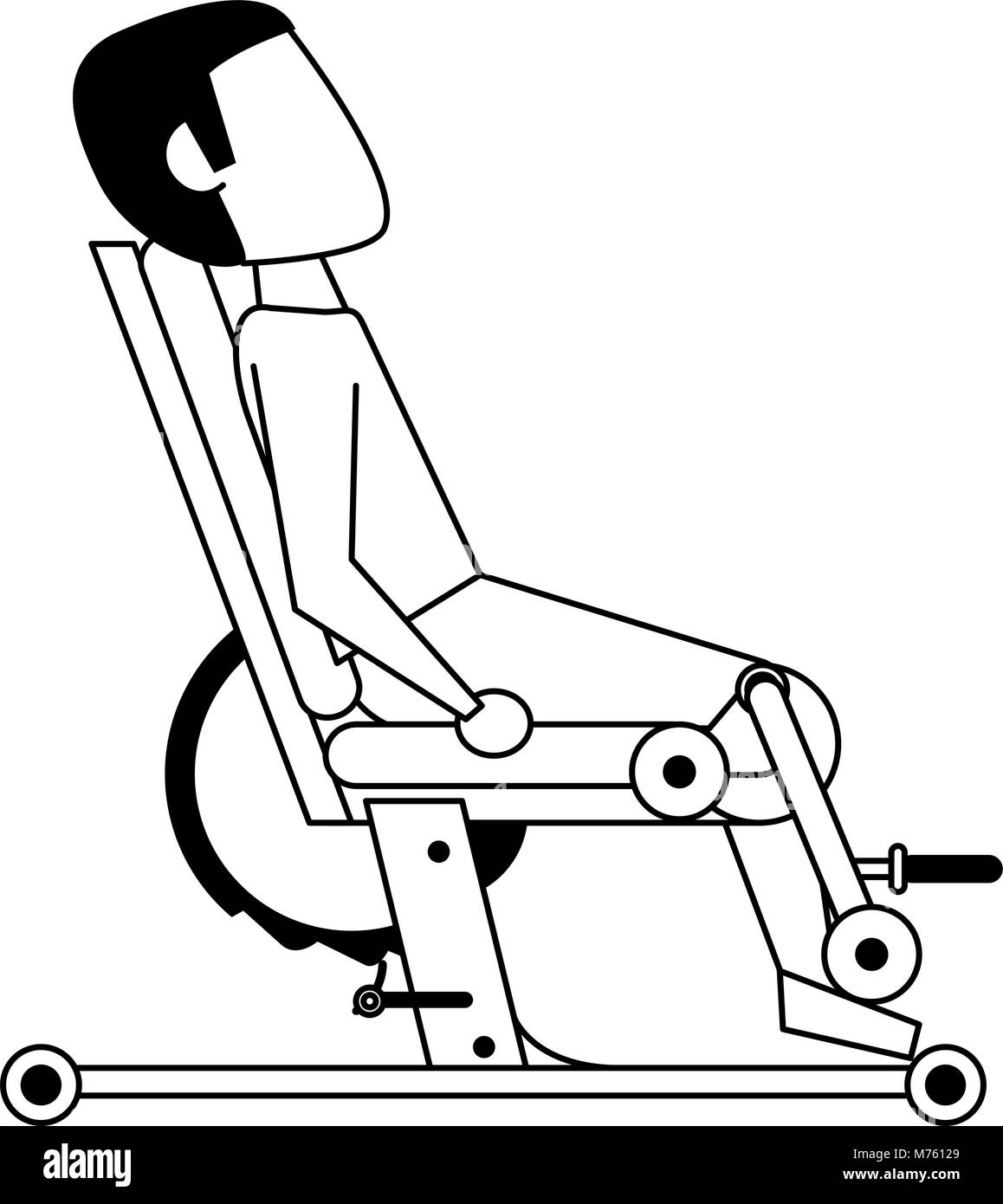 Gym bench equipment vector illustration graphic design Stock Vector