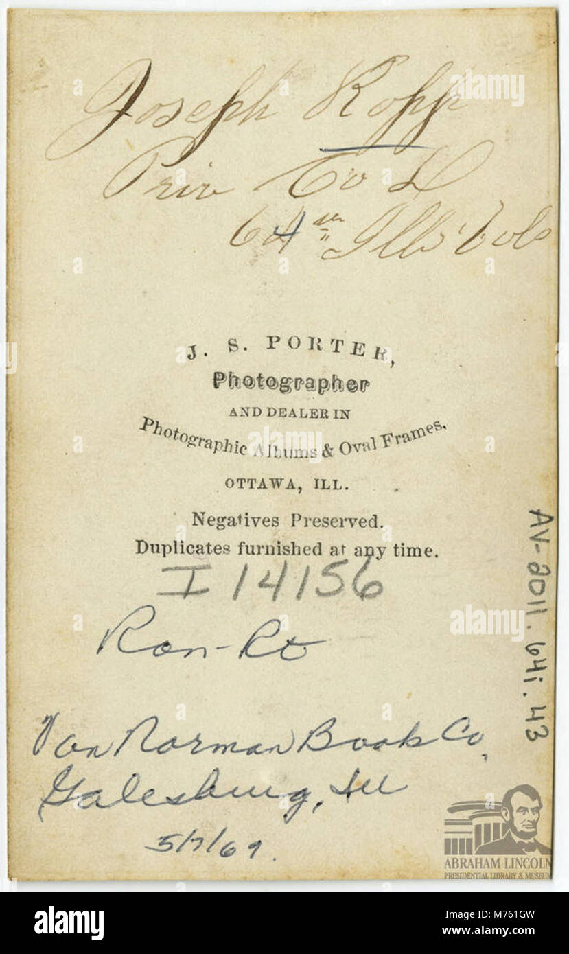 Joseph Ropp (ALP BIB 1470 Stock Photo - Alamy