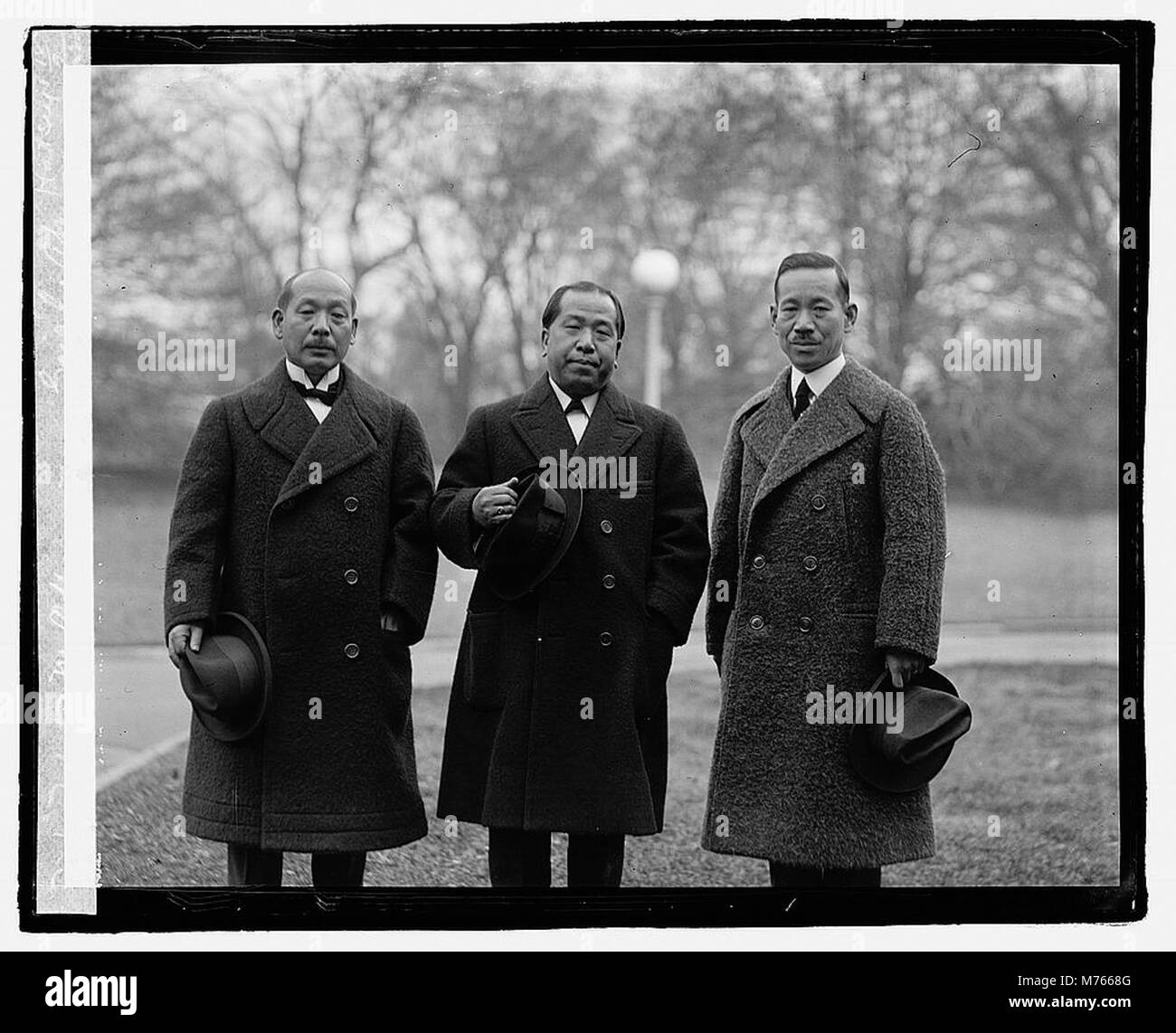 Goichi A photograph of three individuals, M. Akamura, Goichi Abe, and Hatsuyi ...