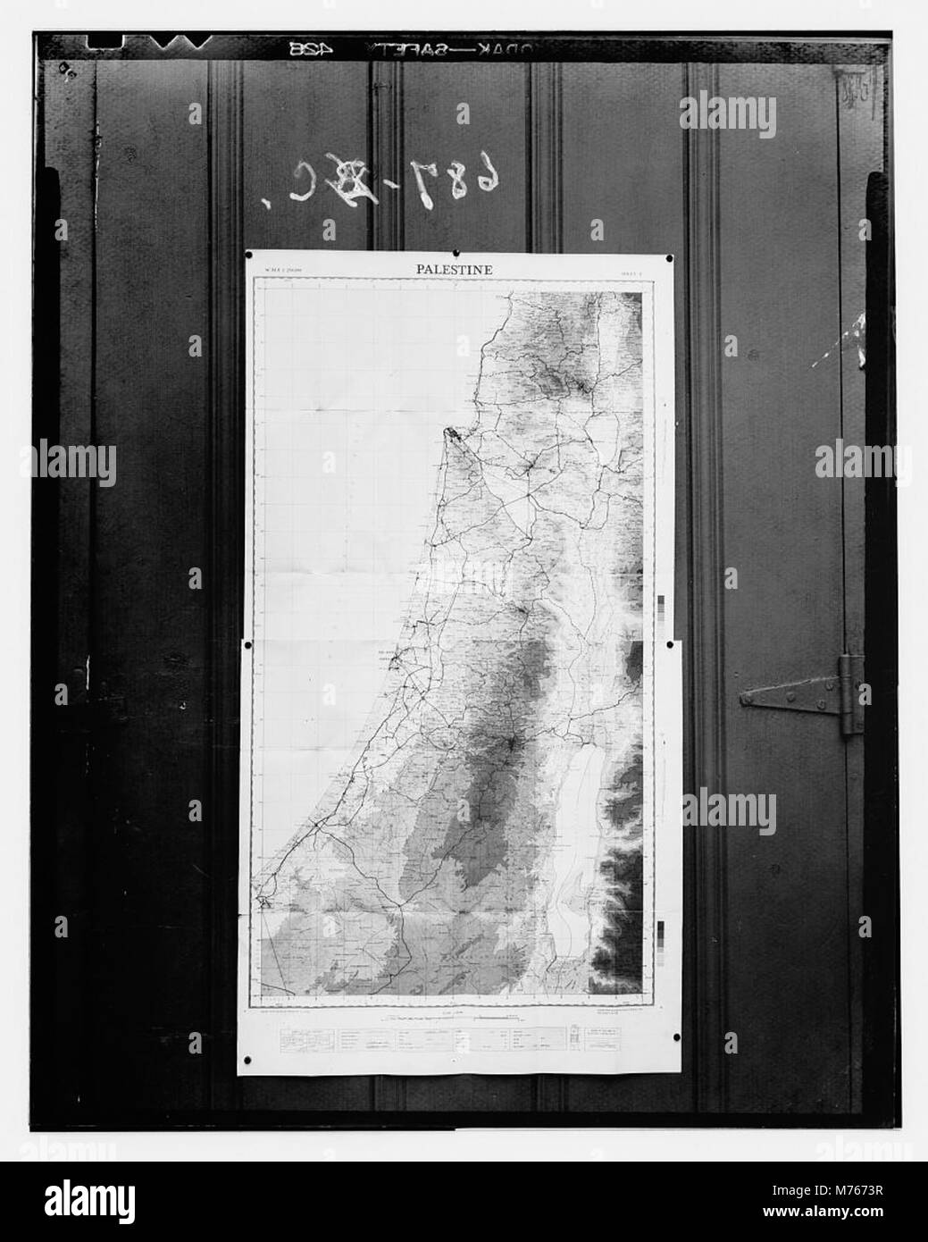 A detailed map of Palestine from 1945, as part of the Ordinance Survey ...
