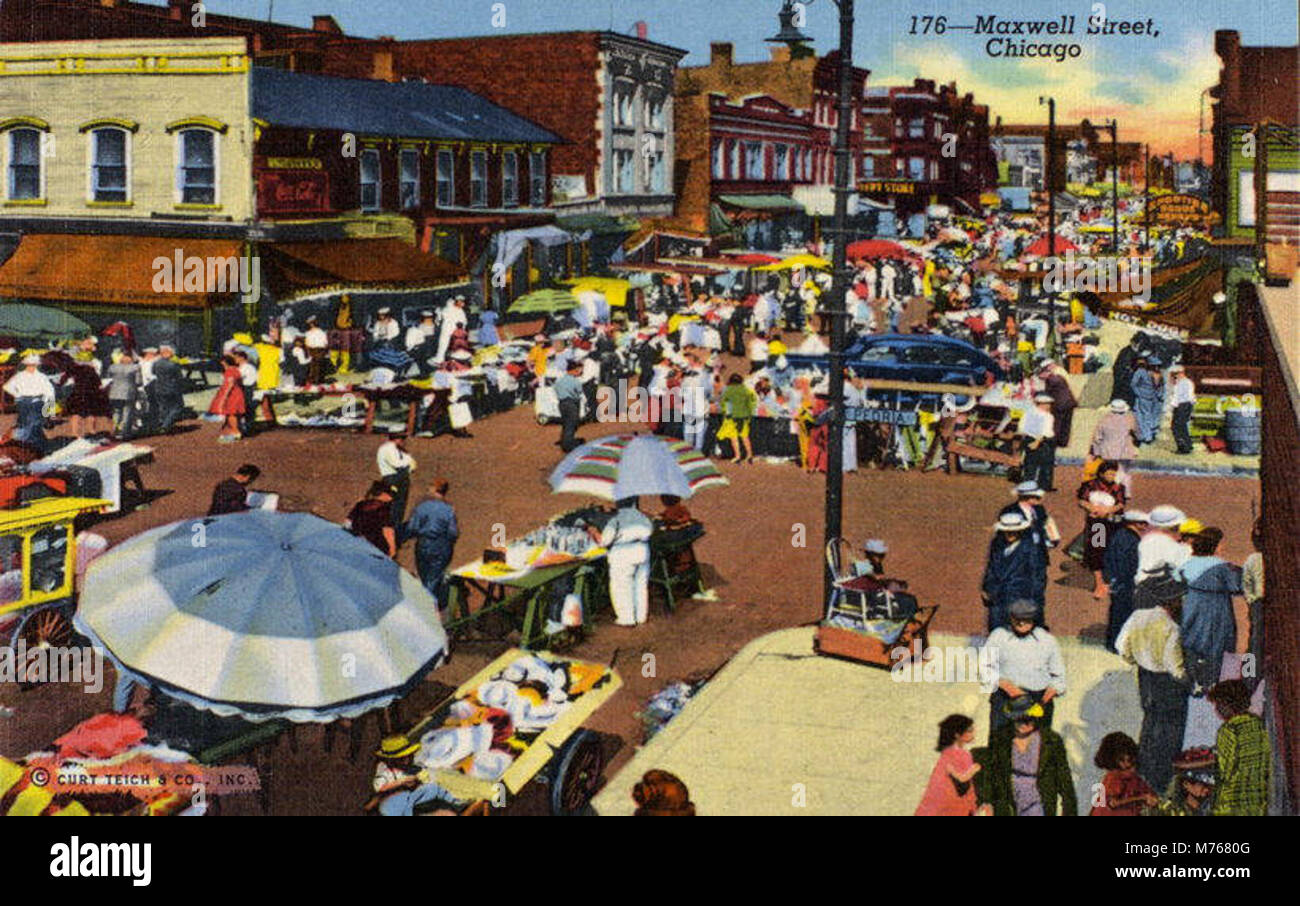 Maxwell Street, Chicago (NBY 415738 Stock Photo Alamy