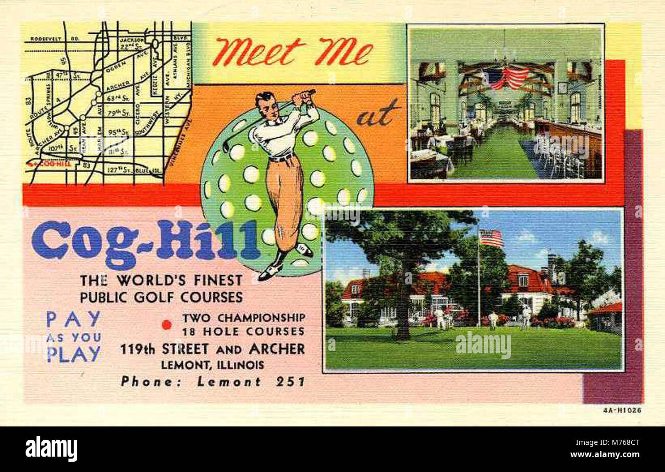 Meet me at Cog-Hill, The World's Finest Public Golf Courses, Pay as you Play (NBY 10286) Stock Photo