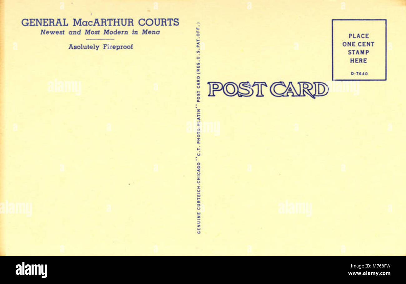 Mena AR - General MacArthur Courts (NBY 430890) Stock Photo