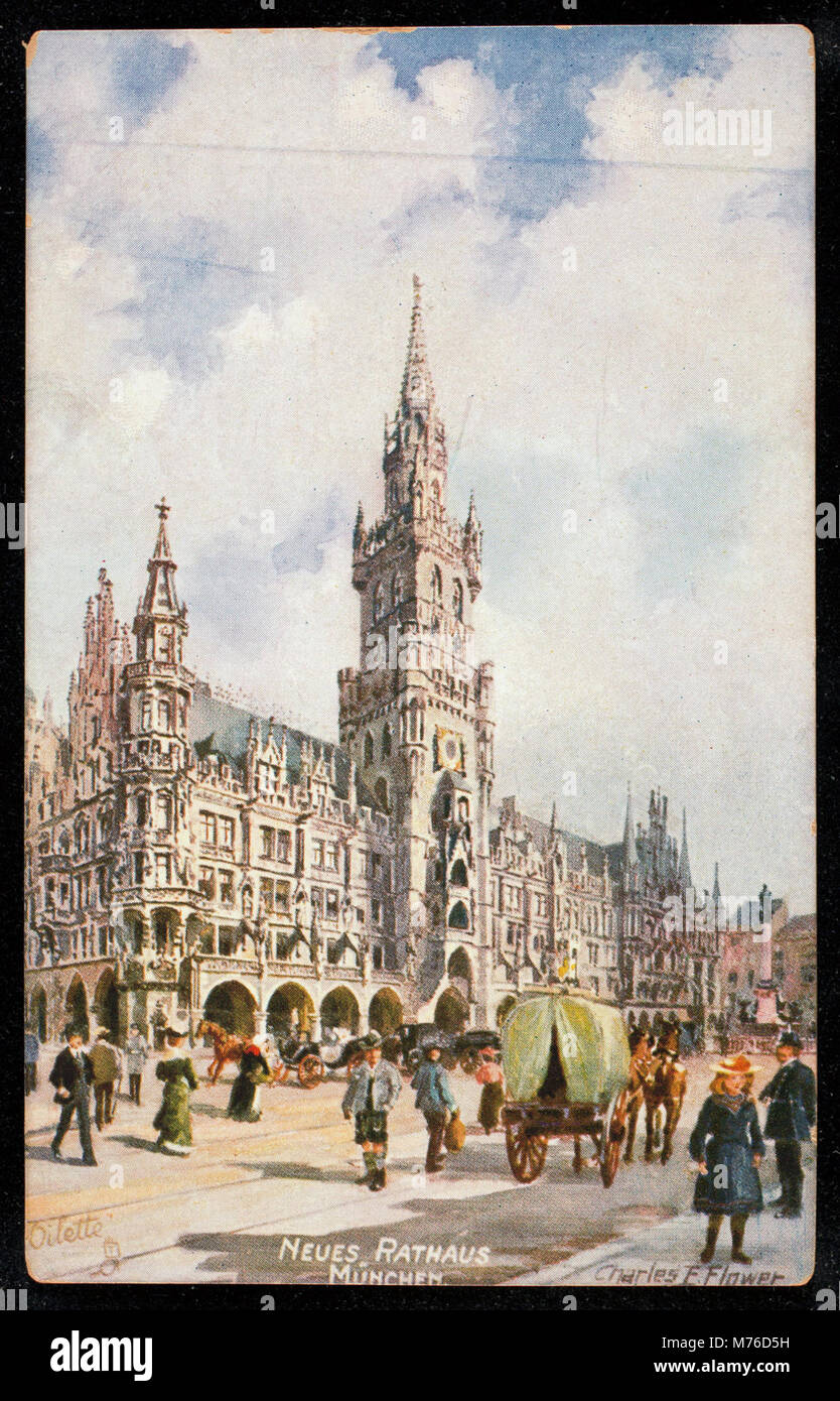The Neues Rathaus (New Town Hall) in Munich, Germany, is an iconic ...