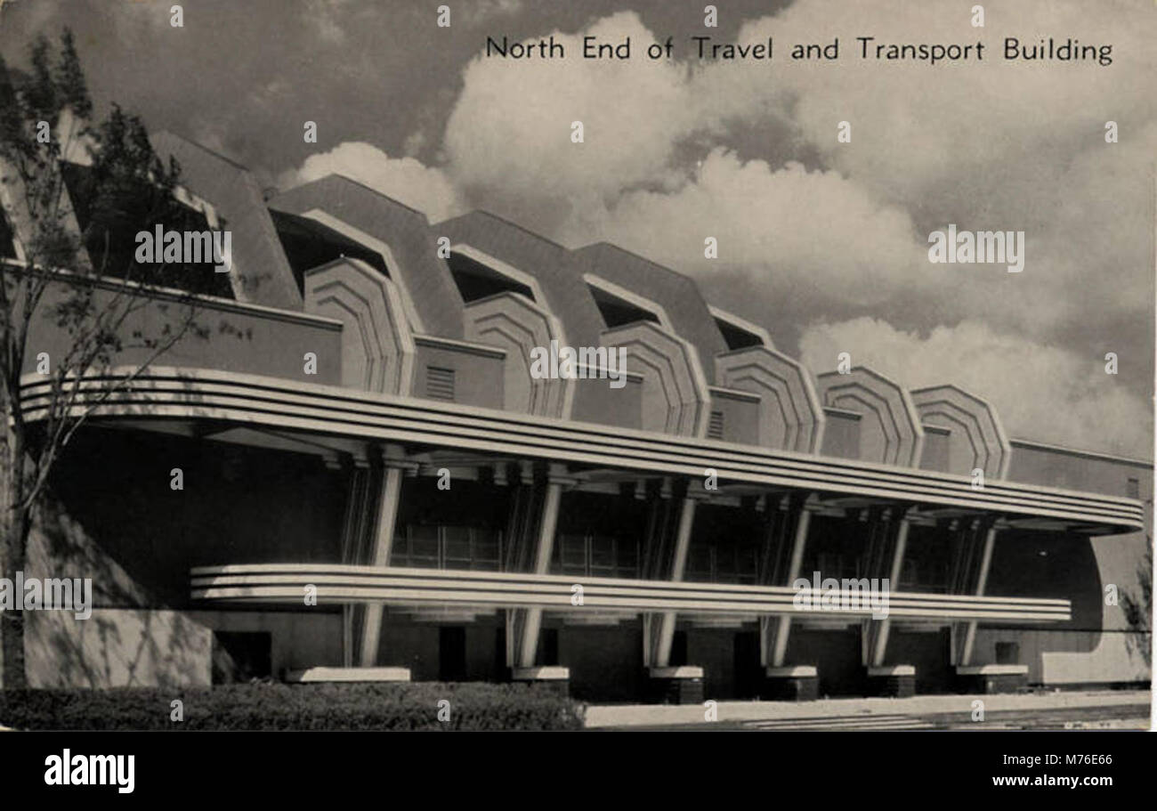 A view of the North End of the Travel and Transport Building, an ...