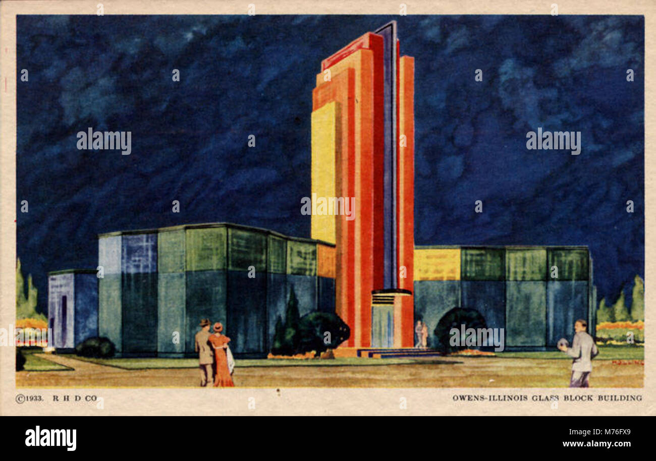 Owens illinois glass block building hi-res stock photography and images