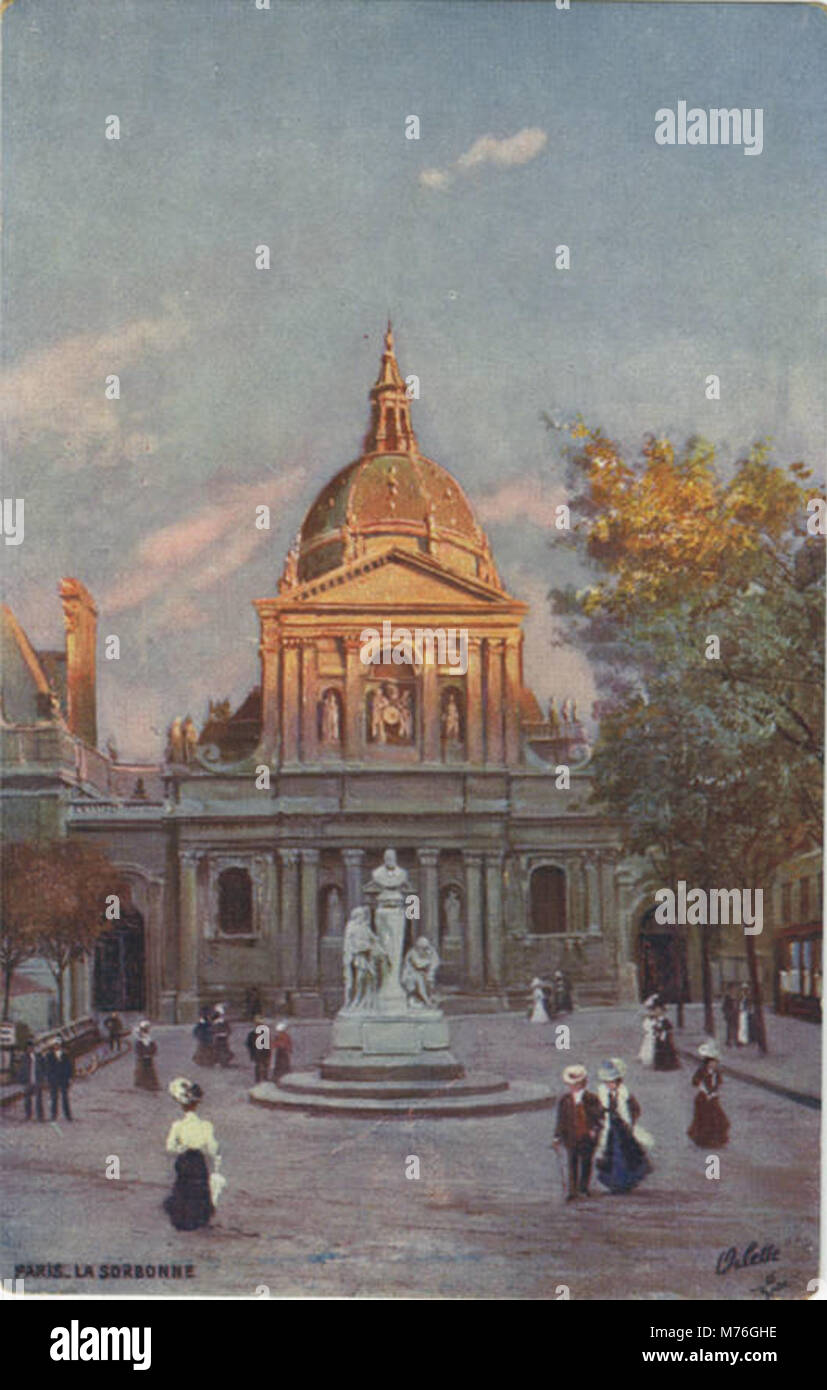 This image shows the La Sorbonne University in Paris, an iconic ...
