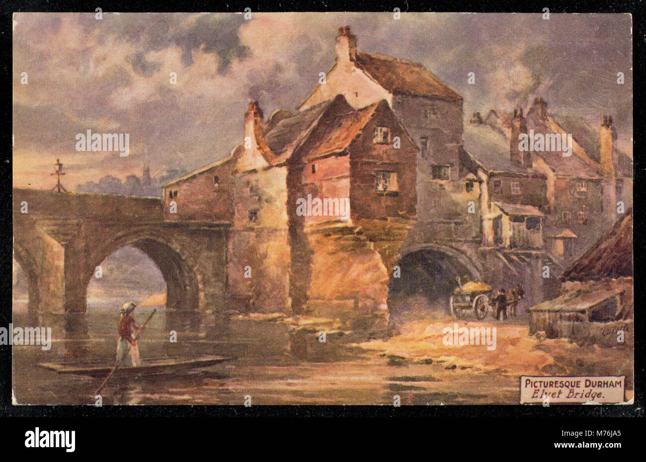 Picturesque Durham Elvet Bridge NBY 440127 Stock Photo Alamy