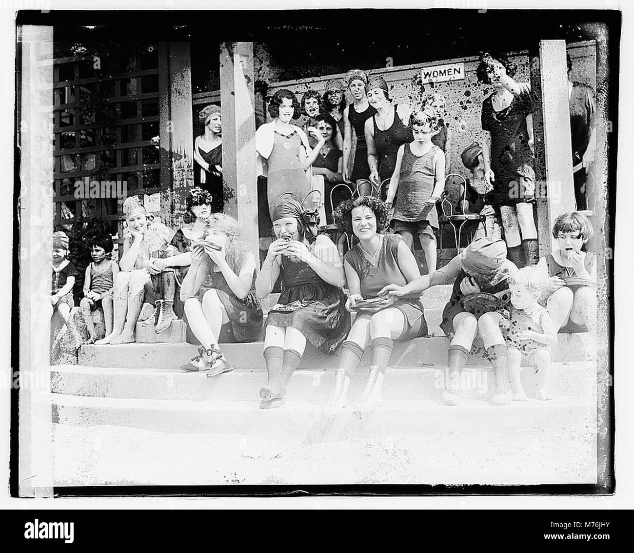 Pie eating contest, 73121 LOC npcc.04731 Stock Photo Alamy