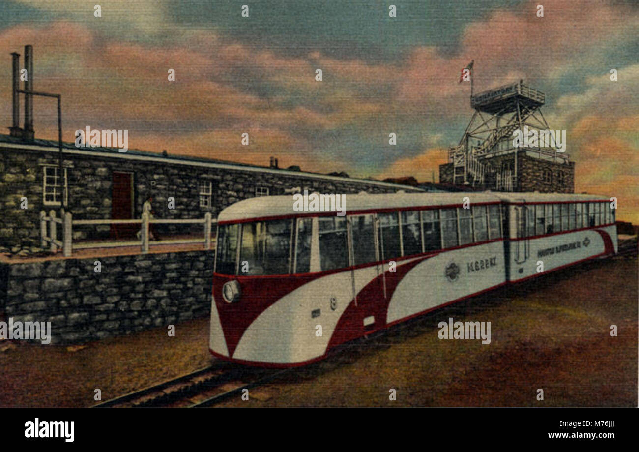 The streamline cog train ascends Pikes Peak, reaching the historic ...