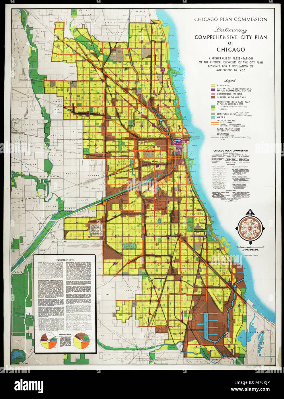 Preliminary comprehensive city plan of Chicago (NBY 6626 Stock Photo ...