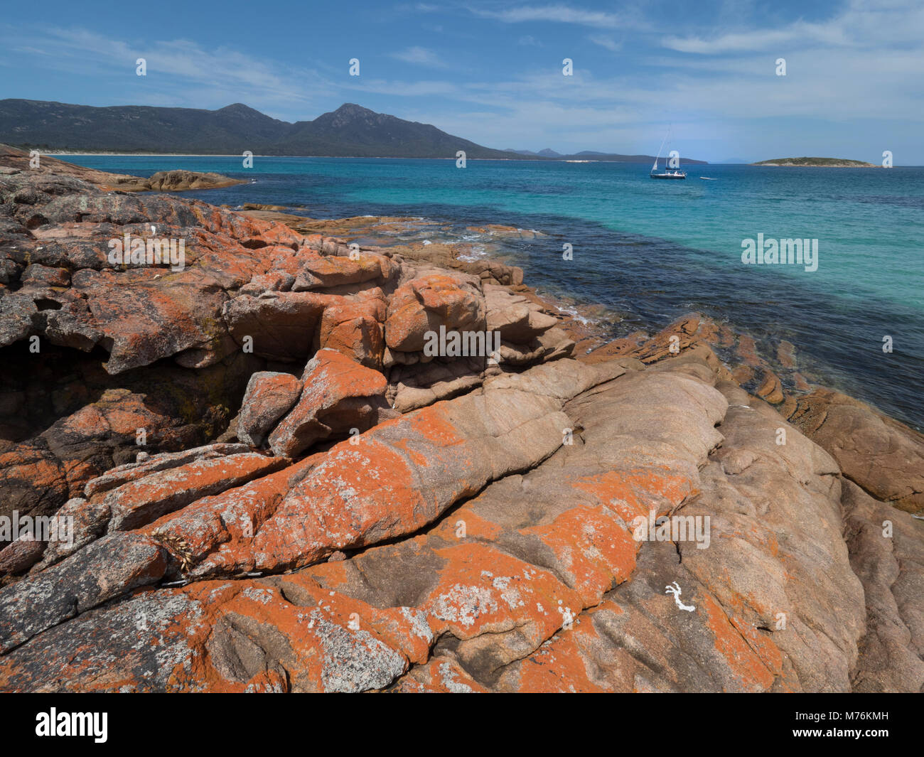 Hazards beach in Freycinet National Park, Tasmania, Australia Stock Photo