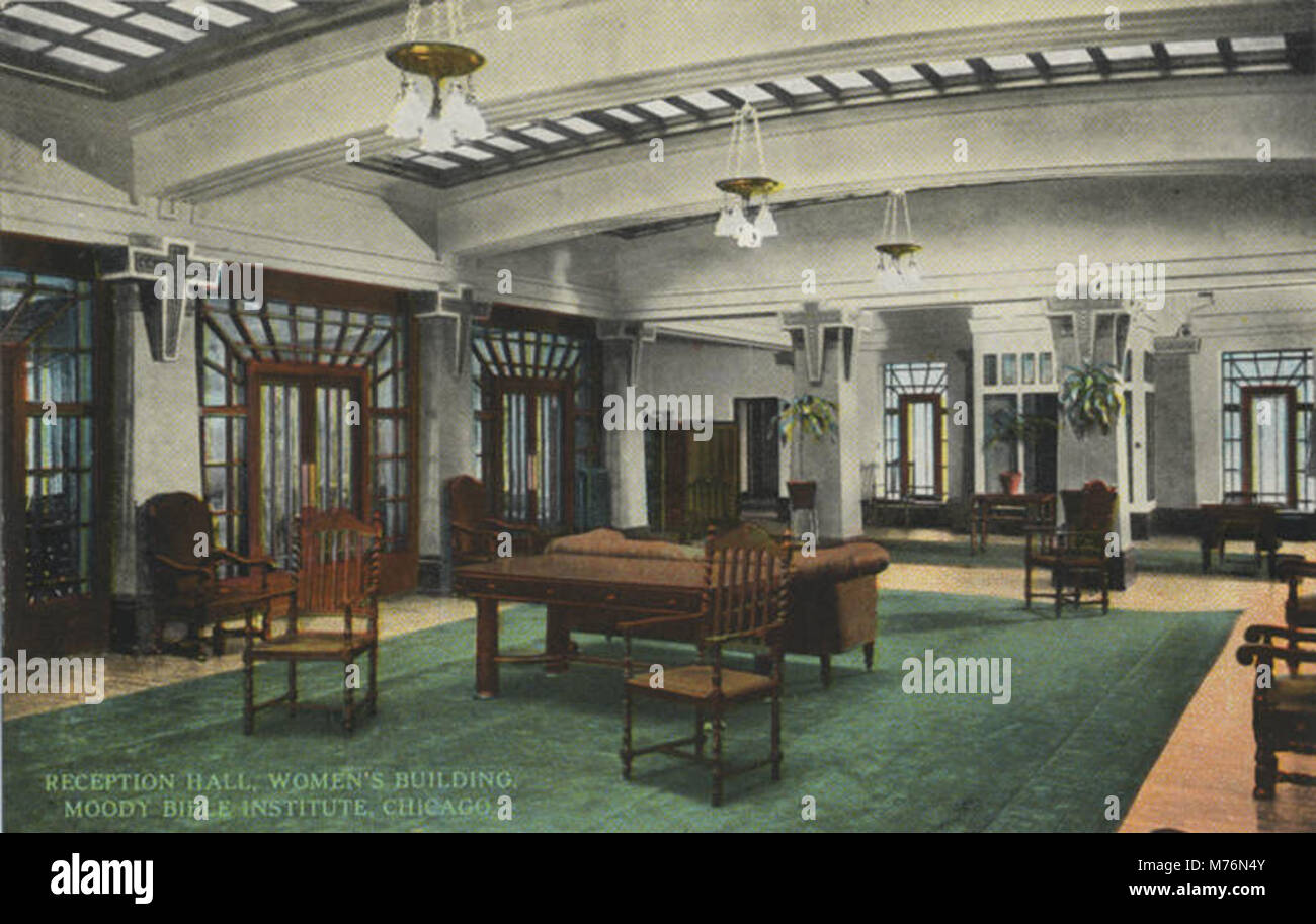 Reception Hall, Womens Building, Moody Bible Institute, Chicago (NBY