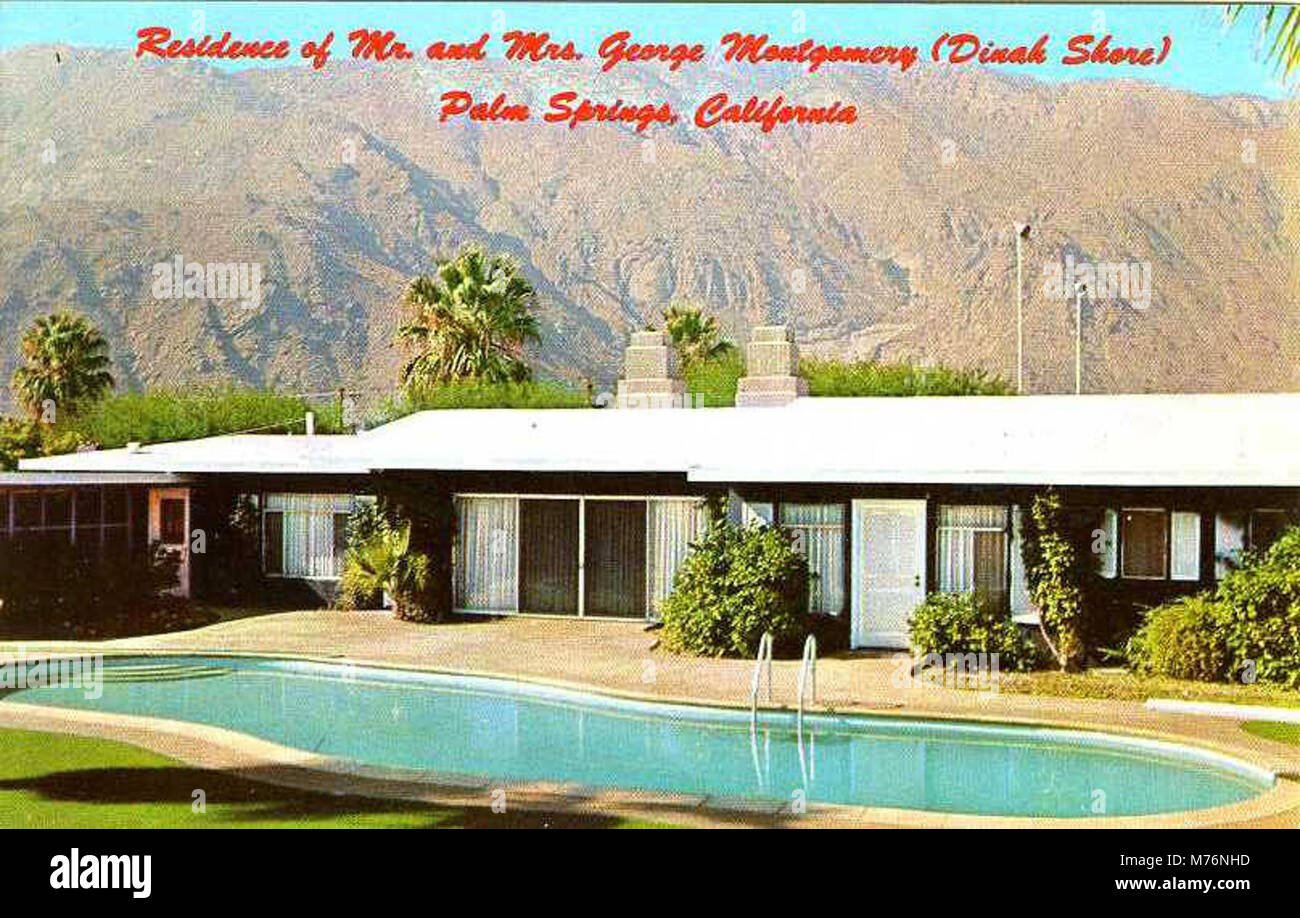 Residence of Mr. and Mrs. George Montgomery (Dinah Shore), Palm Springs (NBY 4531) Stock Photo