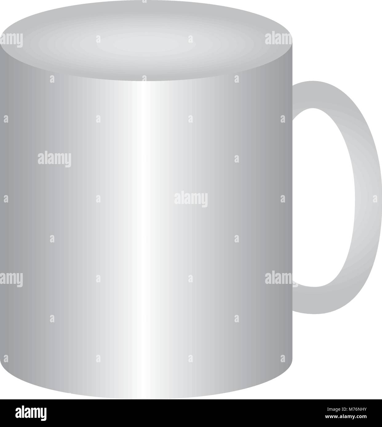 white mug with design over white background vector illustration Stock ...