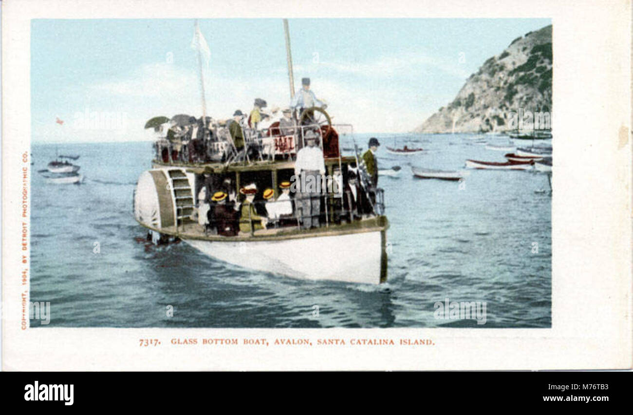 Santa Catalina Island CA Glass Bottom Boat, Avalon (NBY 432090 Stock Photo Alamy