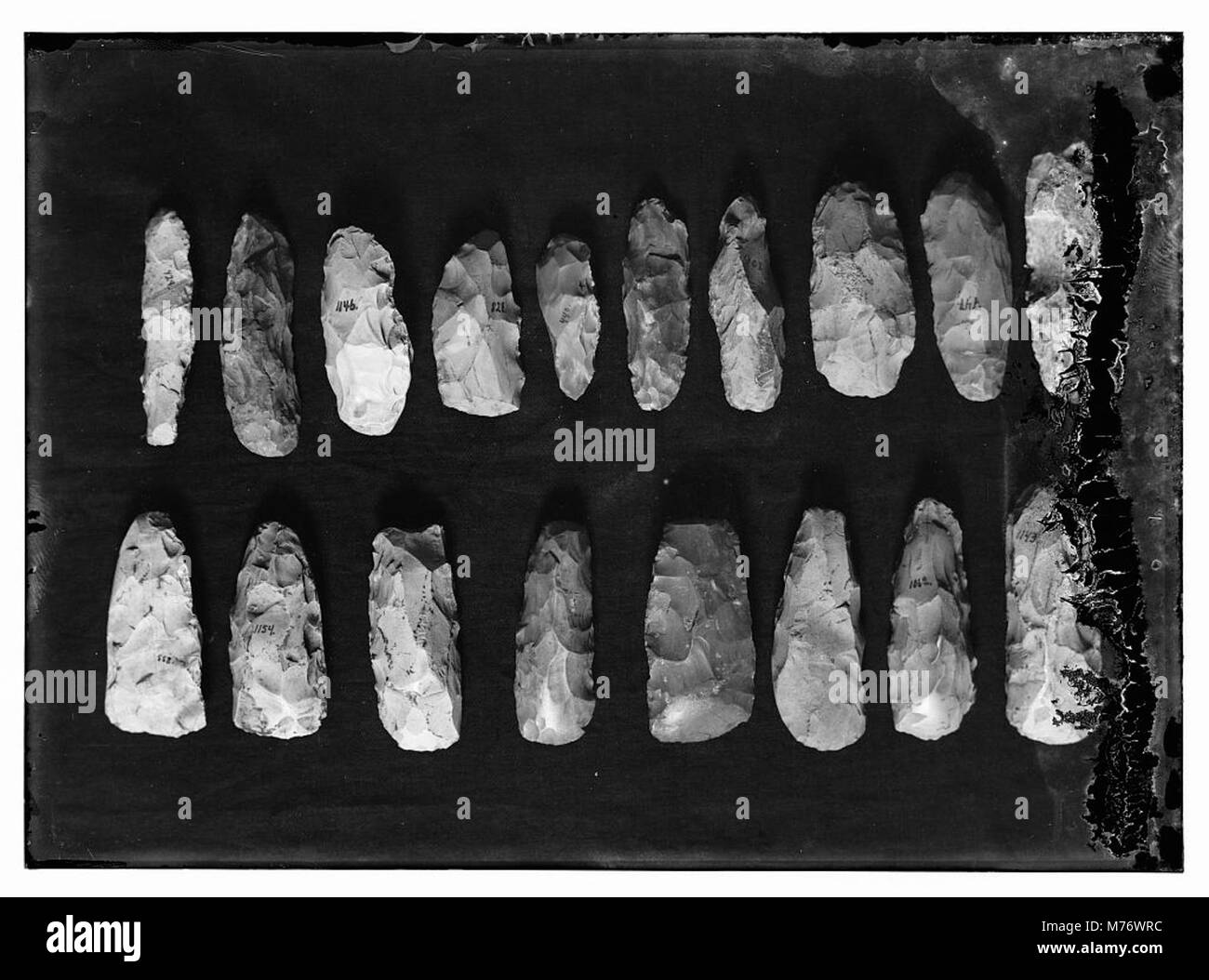 Series of prehistoric flints LOC matpc.09846 Stock Photo Alamy