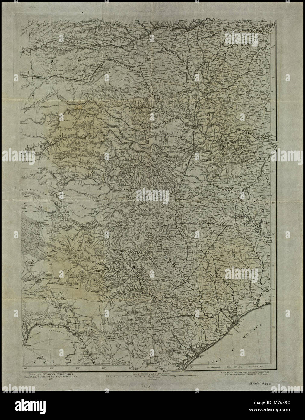 Western Map Layout A map sheet titled 'Western Territories', detailing the geographical ...