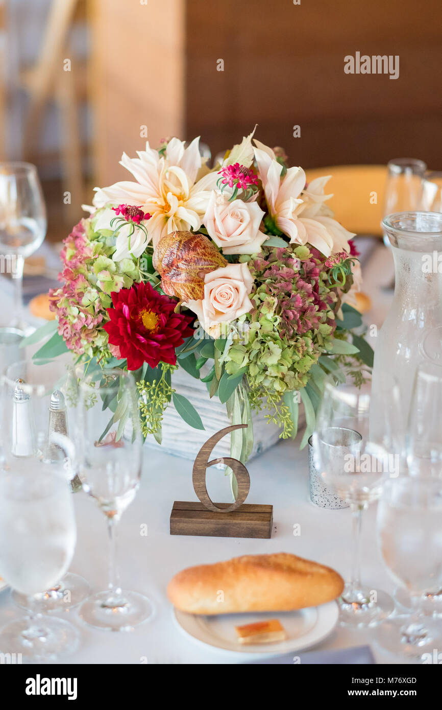 Autumn Wedding Floral Centerpiece Stock Photo Alamy