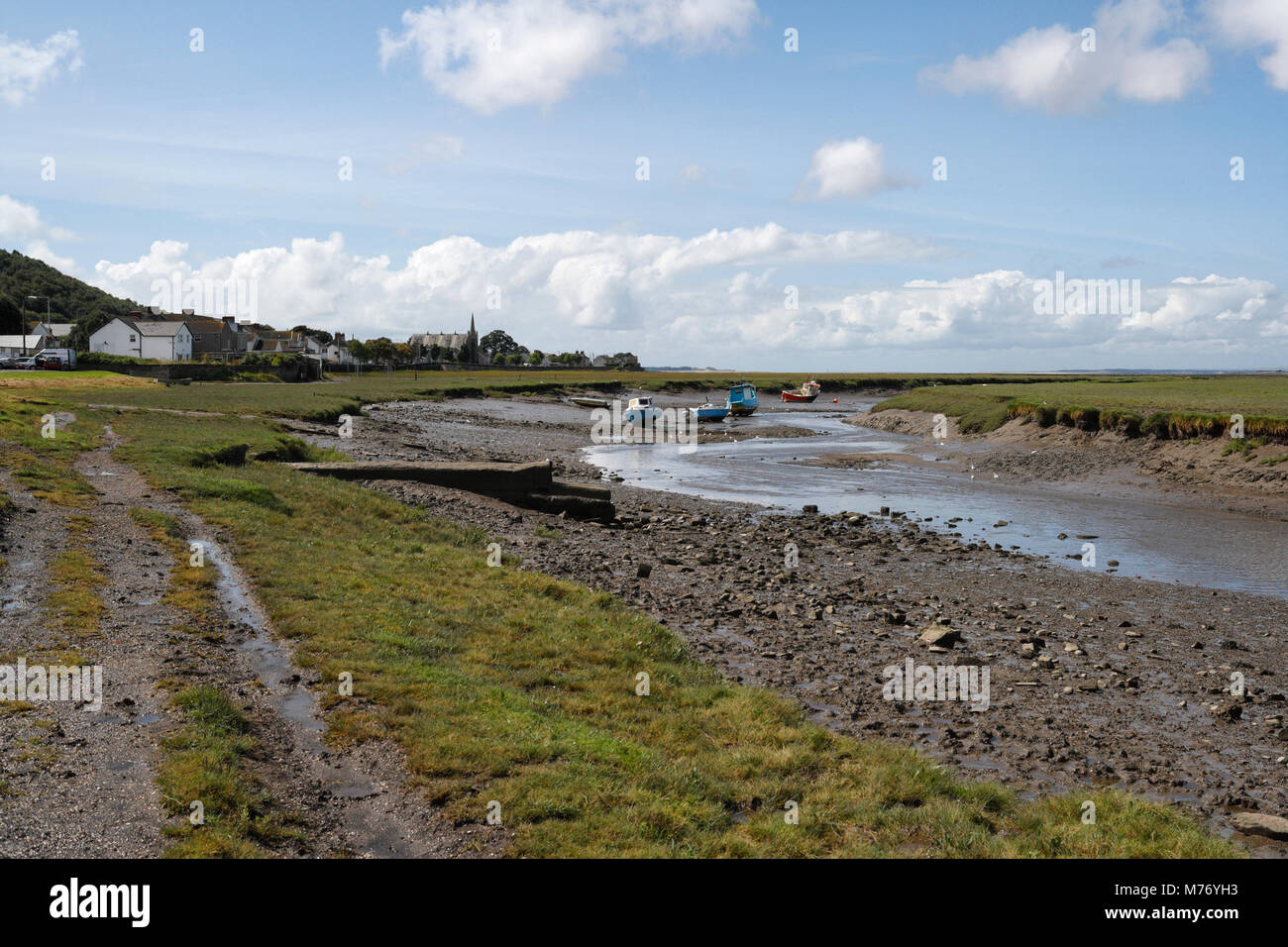 Loughor estuary at Low tide, Penclawydd, Gower Peninsula Wales UK