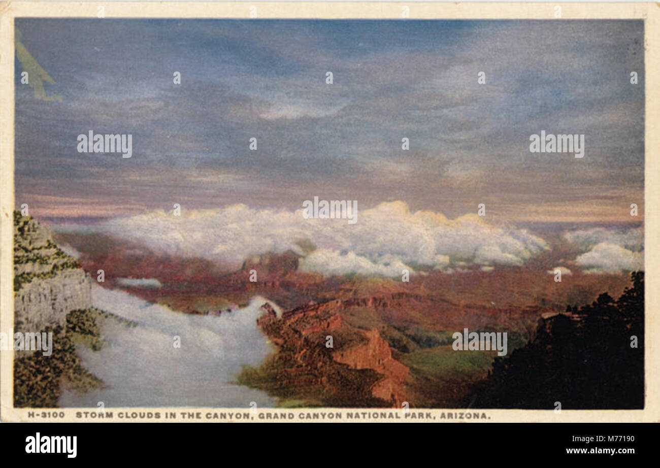 Storm clouds gather over the Grand Canyon National Park, offering a ...