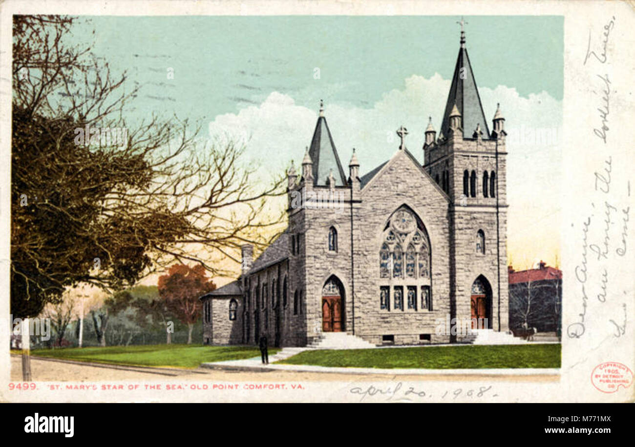 A photograph of St. Mary's Star of the Sea, a church known for its ...