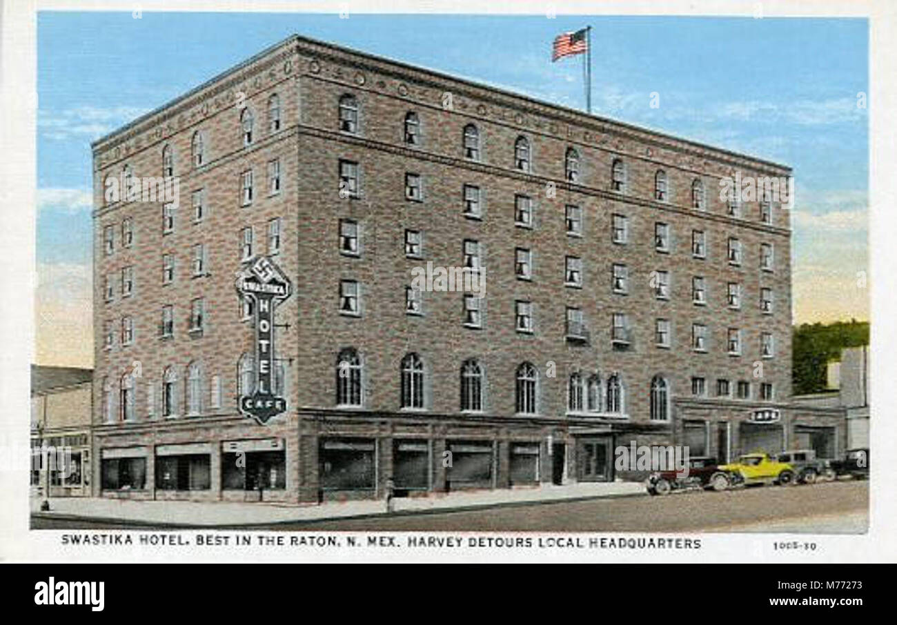 Hotel Swastika Raton, NM Postcard