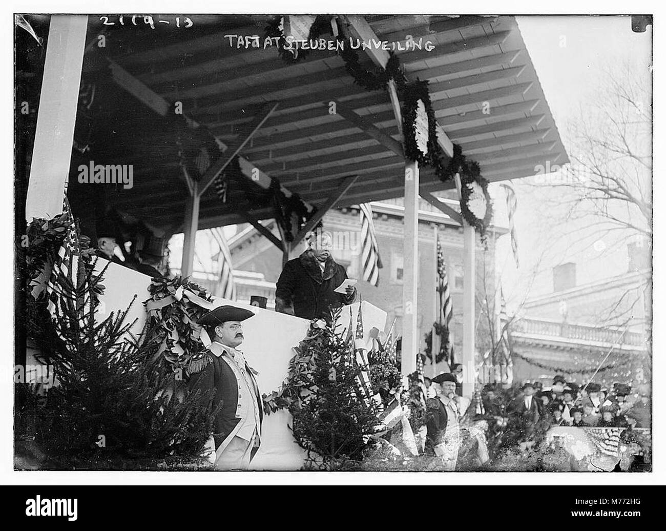 A photograph of President William Howard Taft attending the unveiling ...