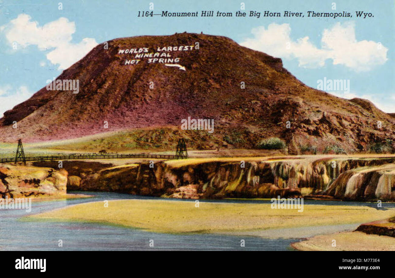 Thermopolis WY Monument Hill from Big Horn River (NBY 430403 Stock