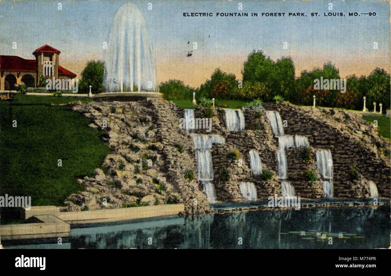 The Electric Fountain, Forest Park (NBY 434992 Stock Photo Alamy