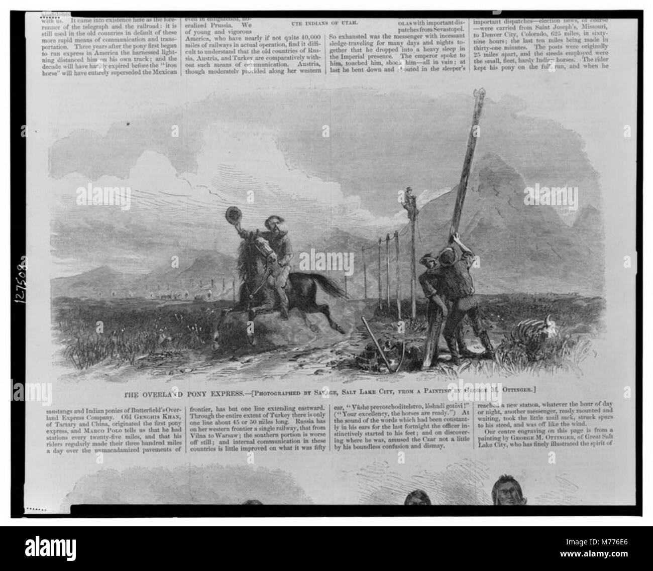 Pony express mail Black and White Stock Photos & Images - Alamy